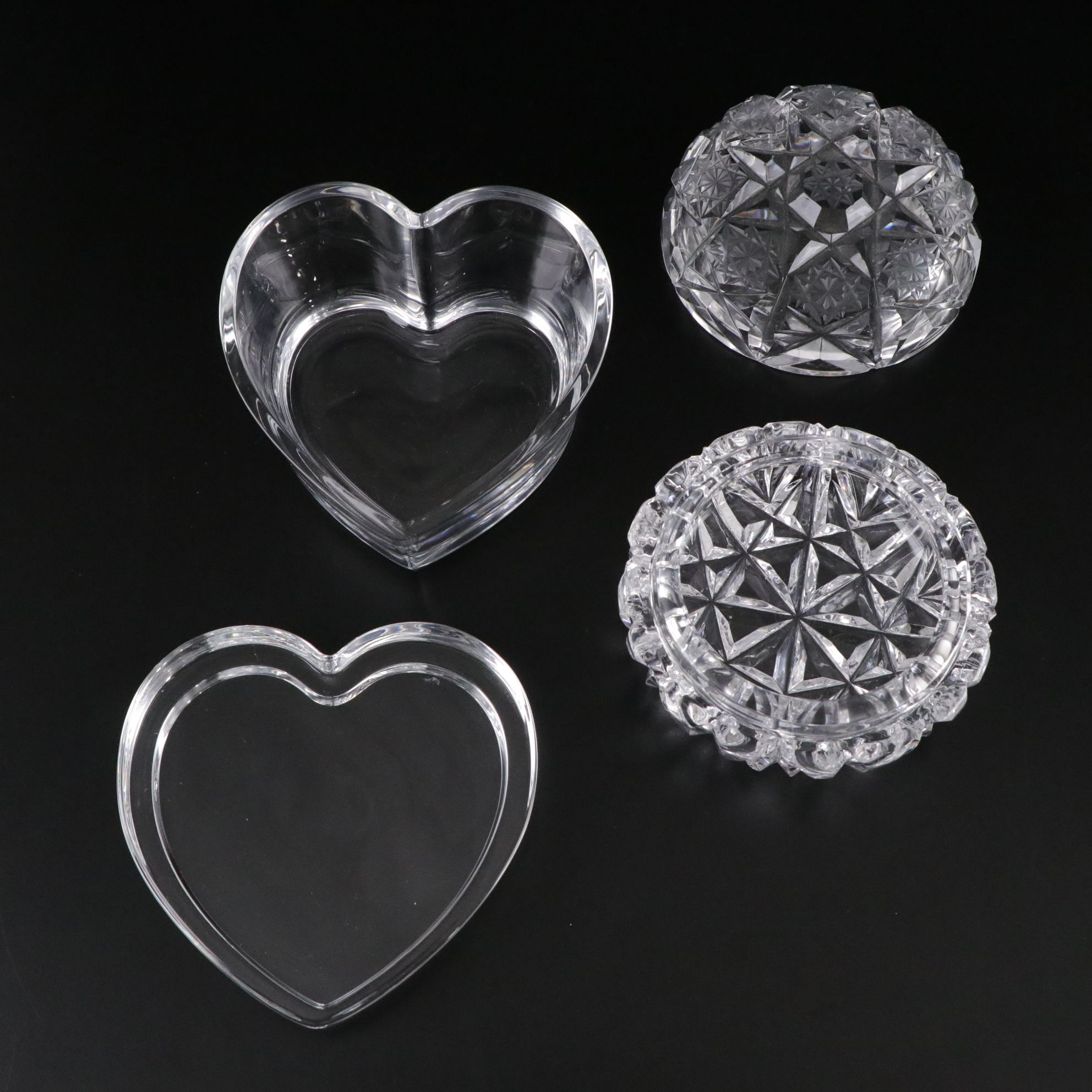 "Daisy & Button" Crystal Tray with American Brilliant Cut Crystal Bowl and More