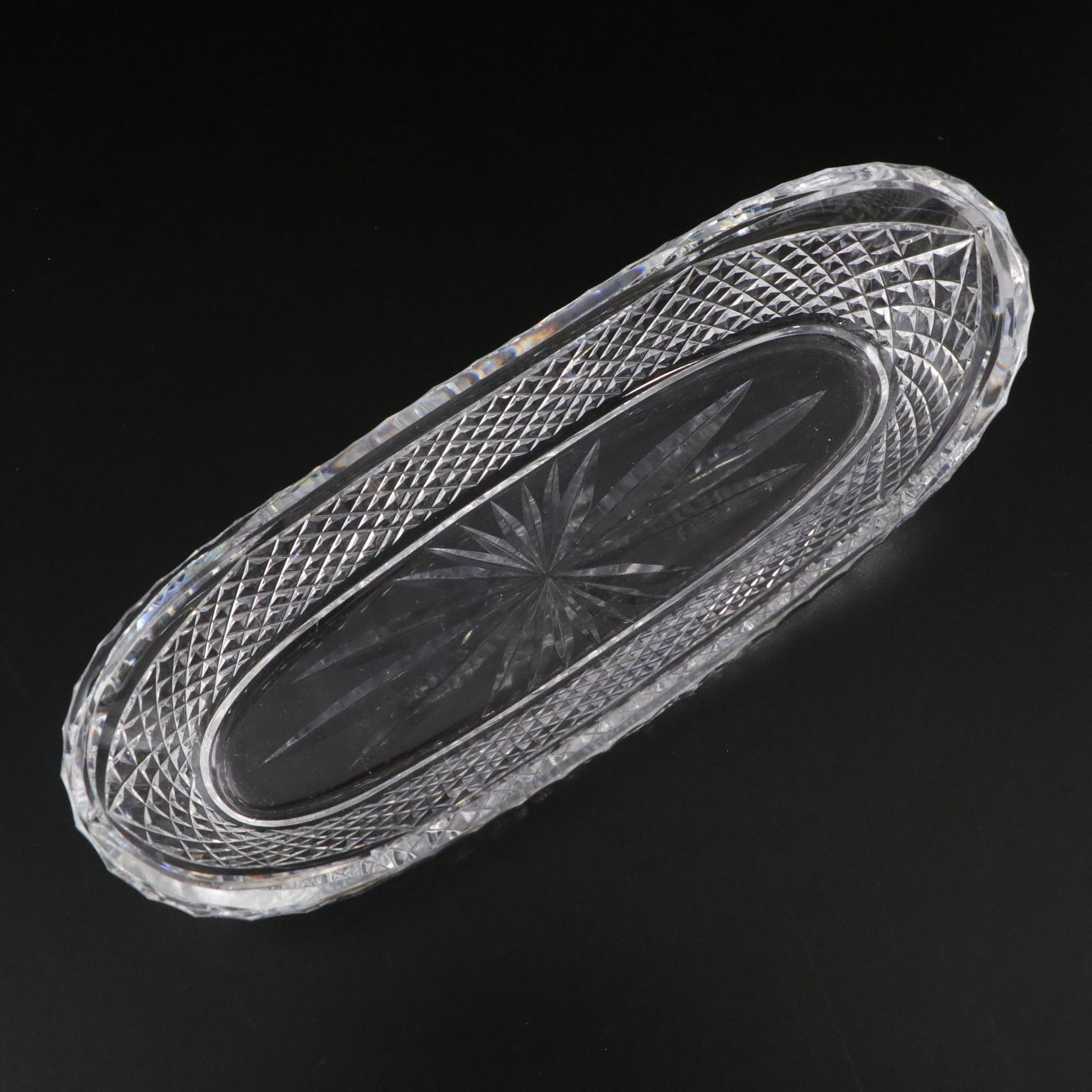 "Daisy & Button" Crystal Tray with American Brilliant Cut Crystal Bowl and More