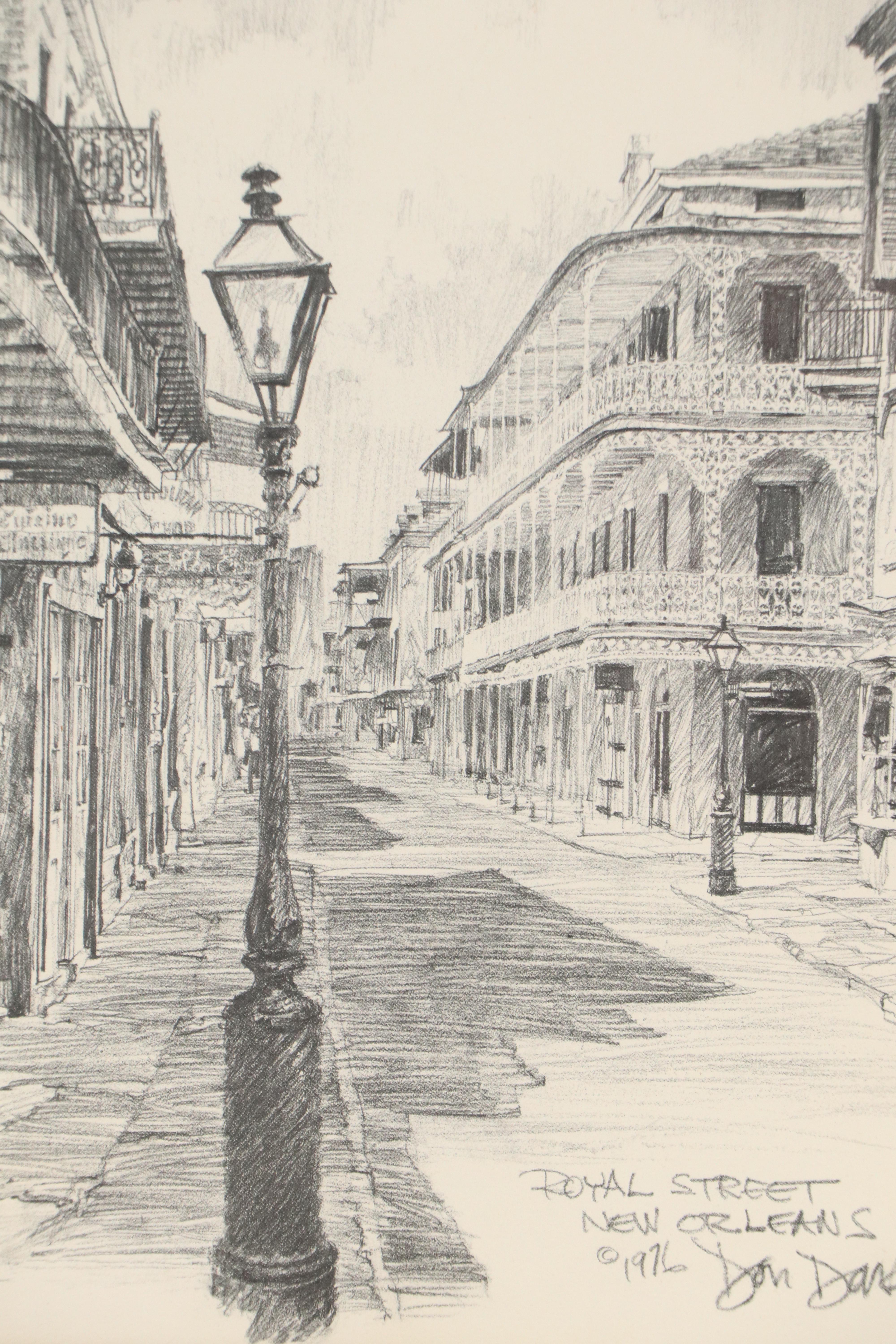 Don Davey Halftone "Royal Street New Orleans," 1976