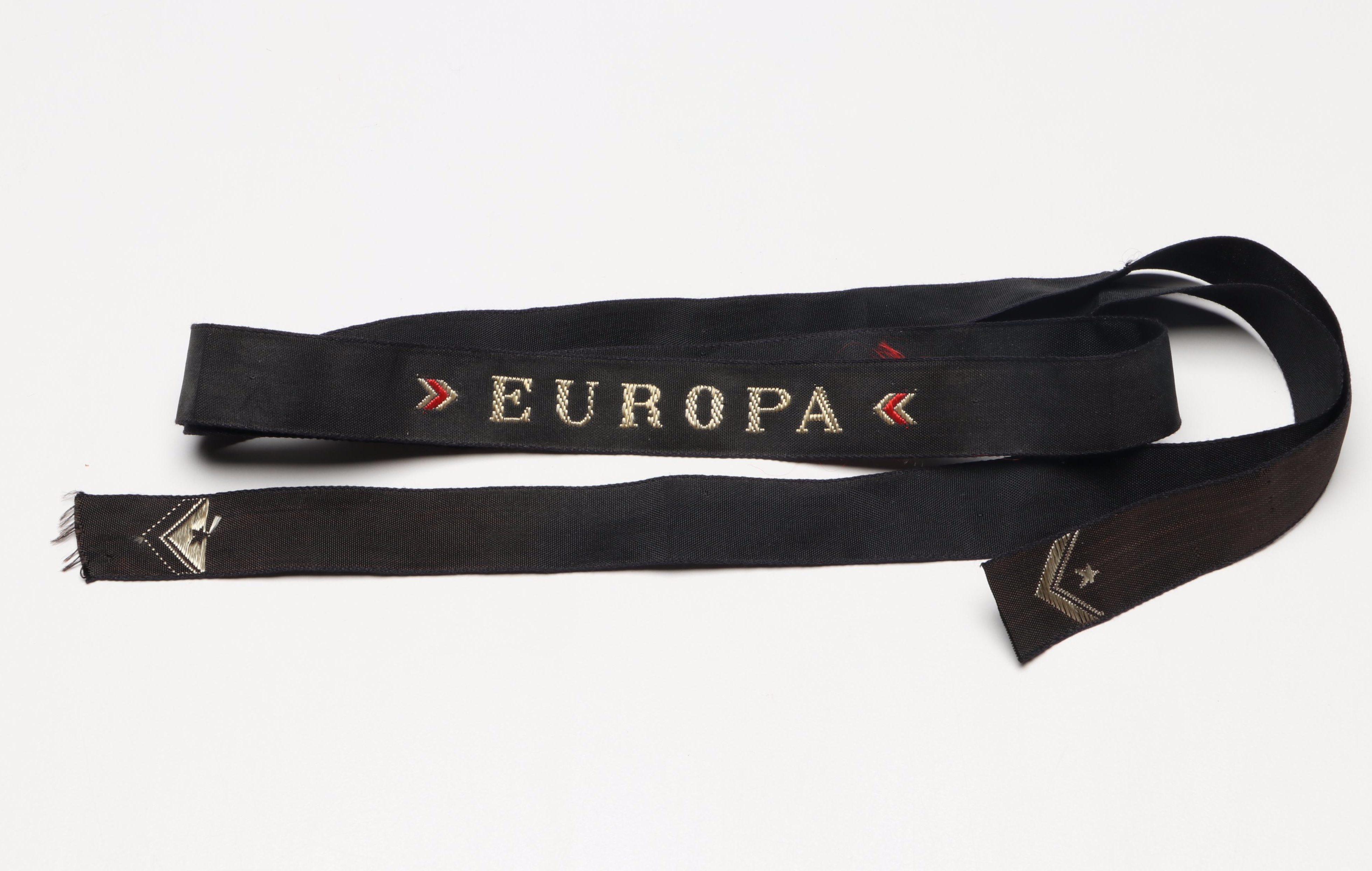 S.S. Europa Ashtray, Ribbon, Folding Knife and More Memorabilia, Early 20th C.