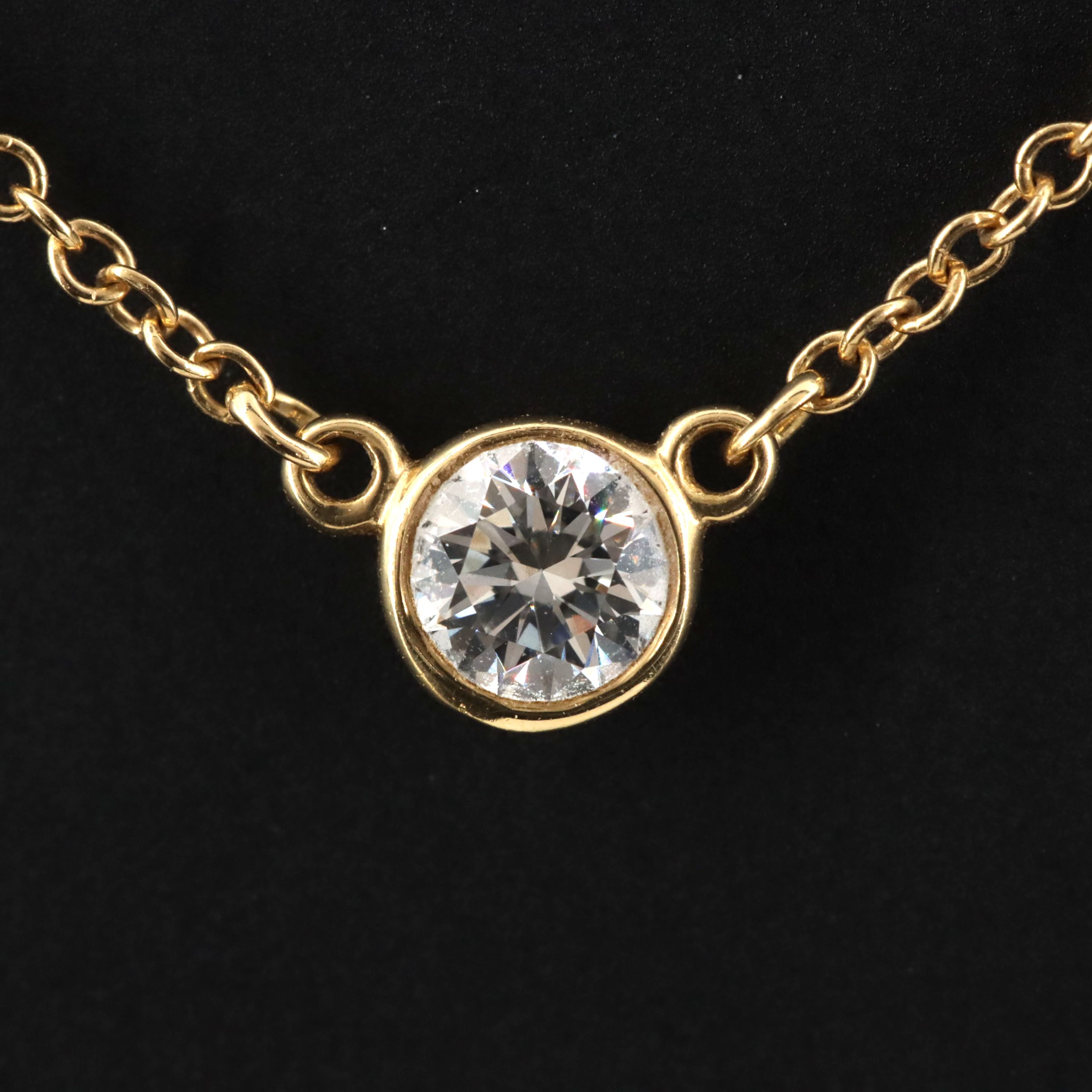 Elsa Peretti for Tiffany & Co. 18K Diamond Solitaire Necklace