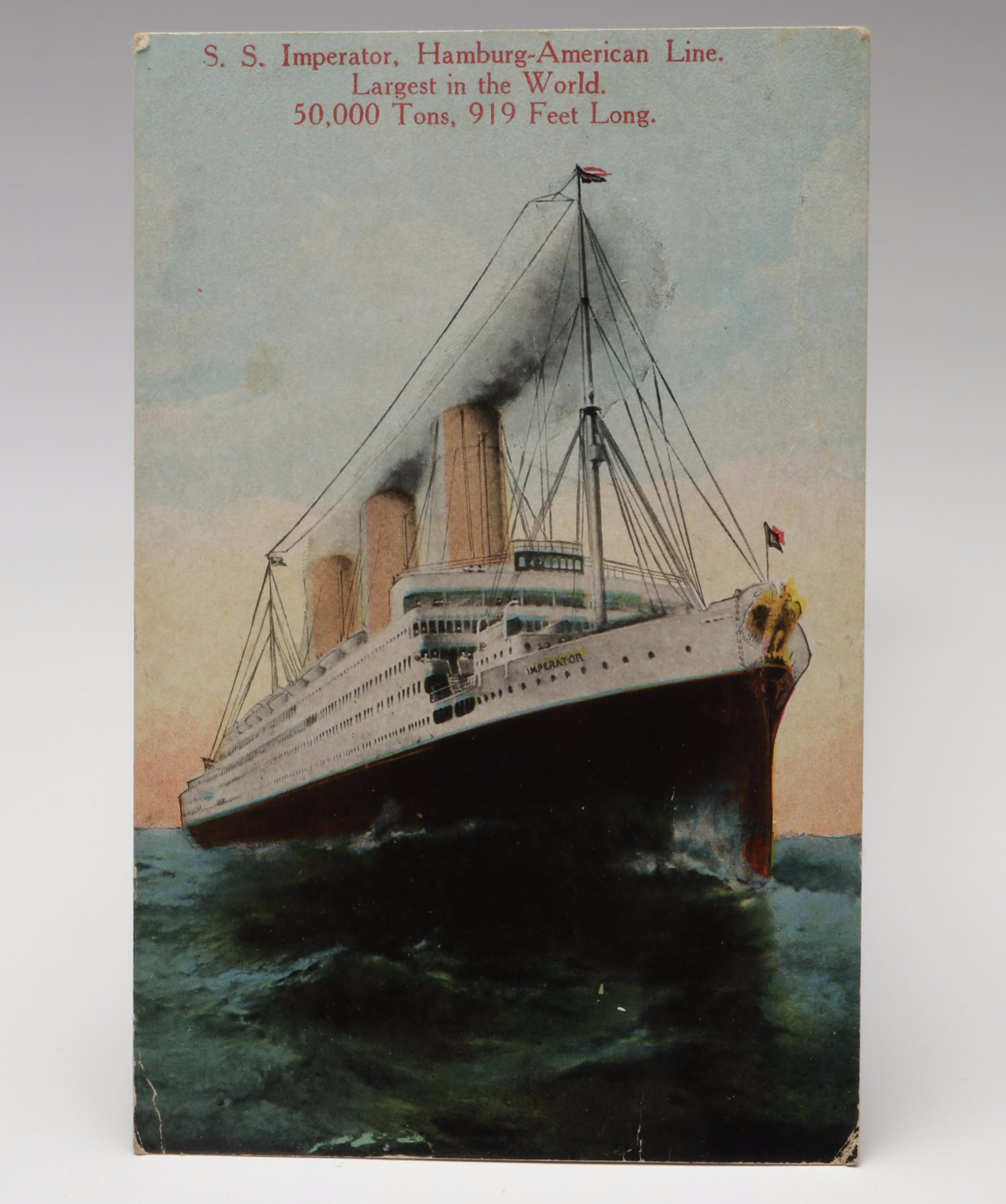 S.S. Europa Ashtray, Ribbon, Folding Knife and More Memorabilia, Early 20th C.