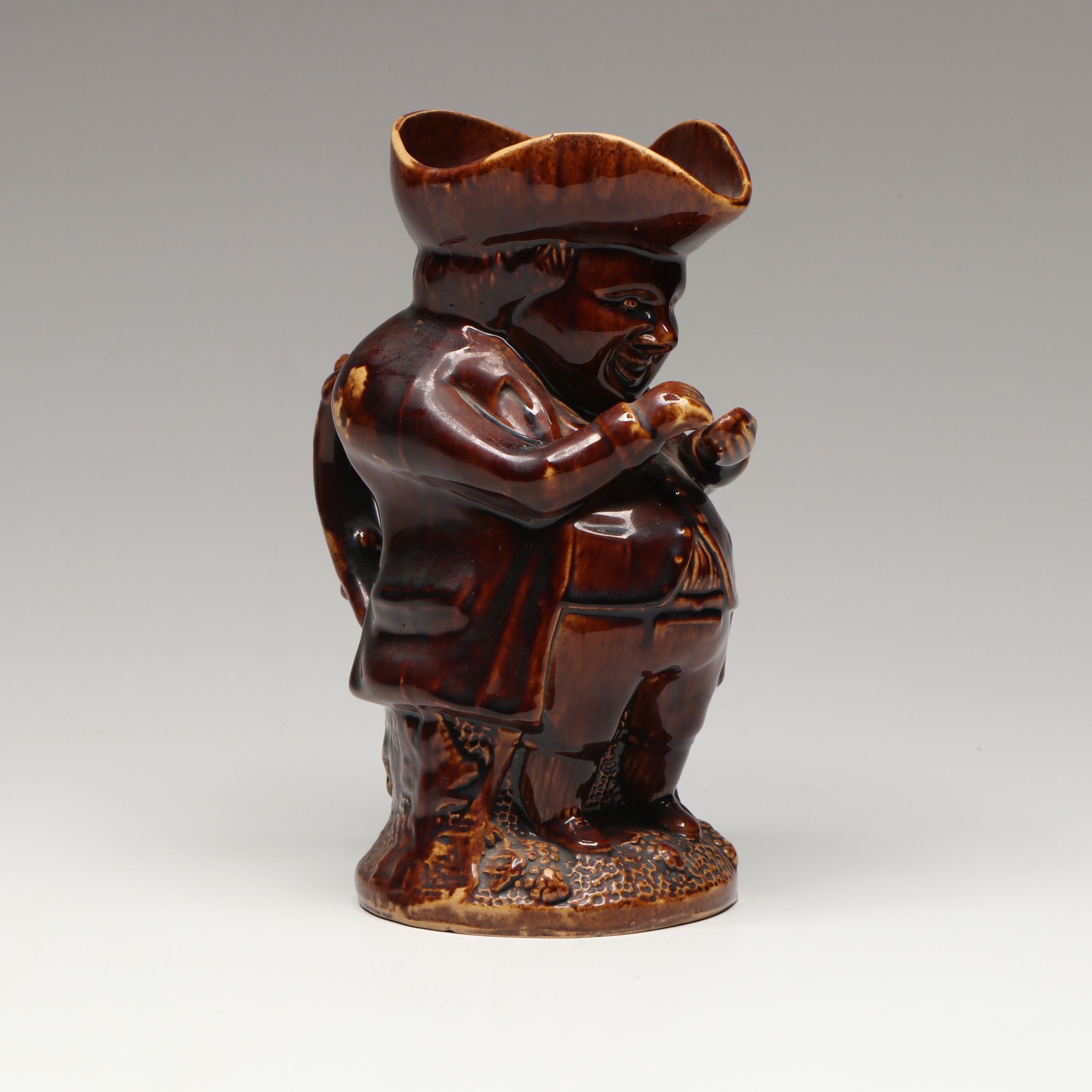 Rockingham Glaze "Snuff Taker" Stoneware Toby Jug