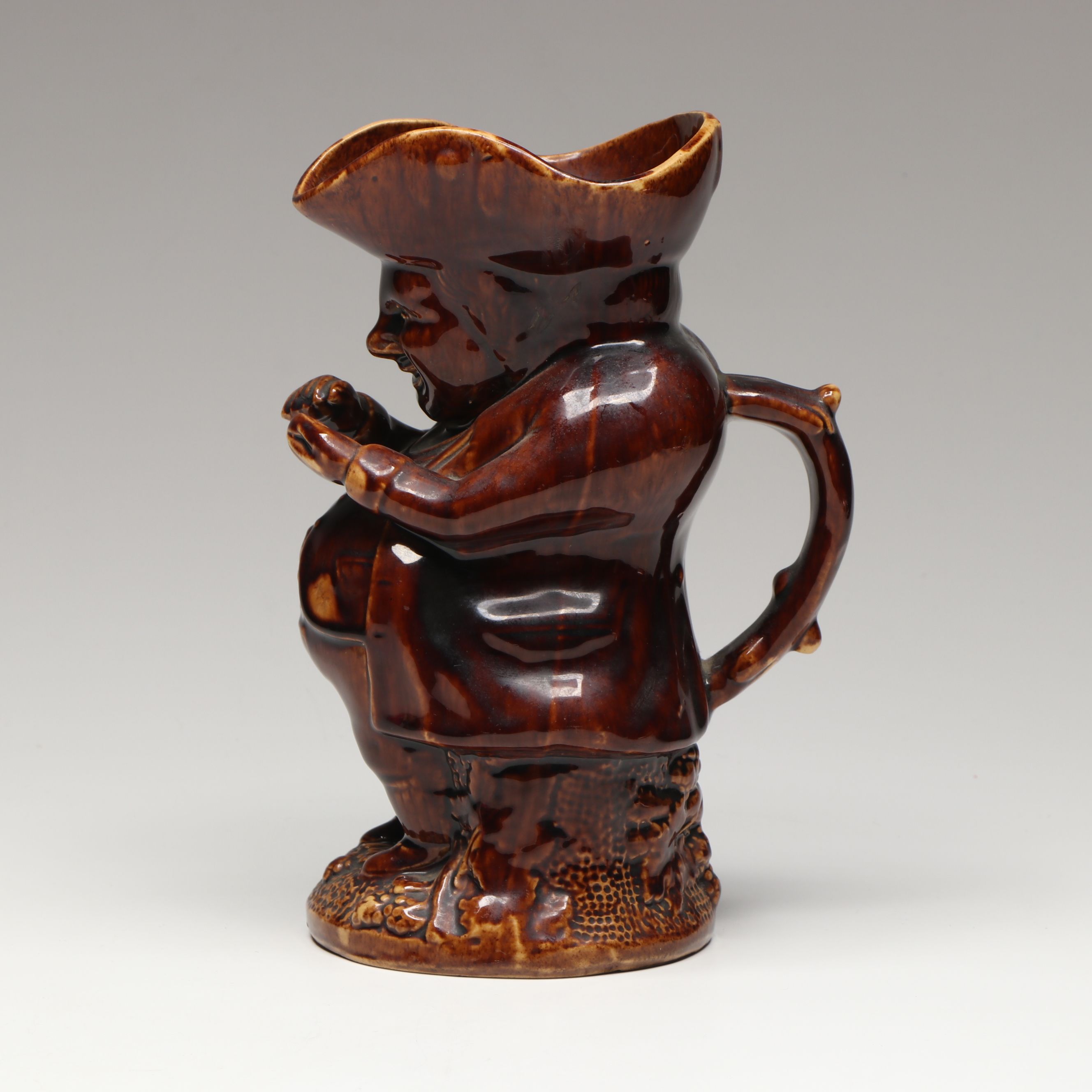 Rockingham Glaze "Snuff Taker" Stoneware Toby Jug