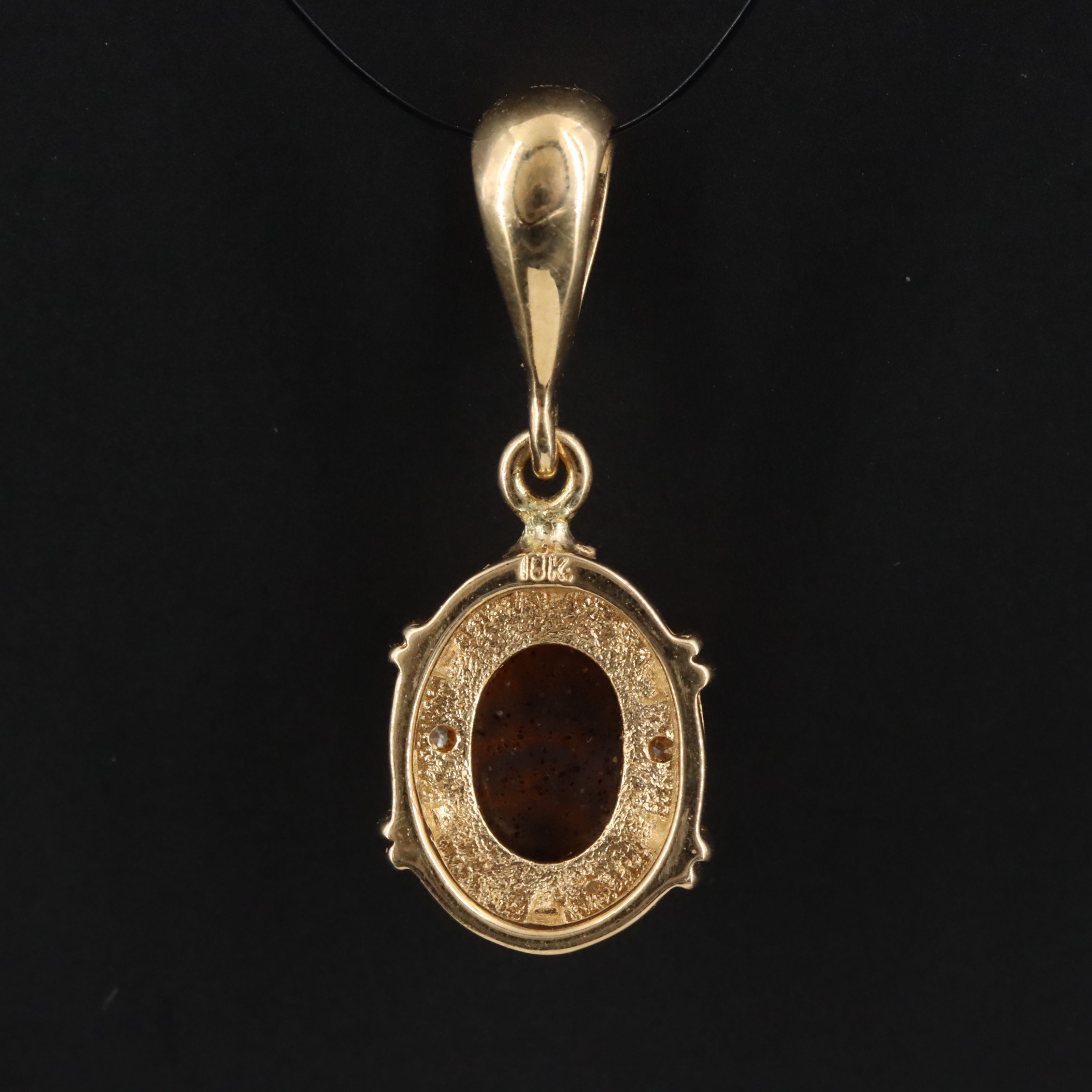 18K Opal and Diamond Pendant