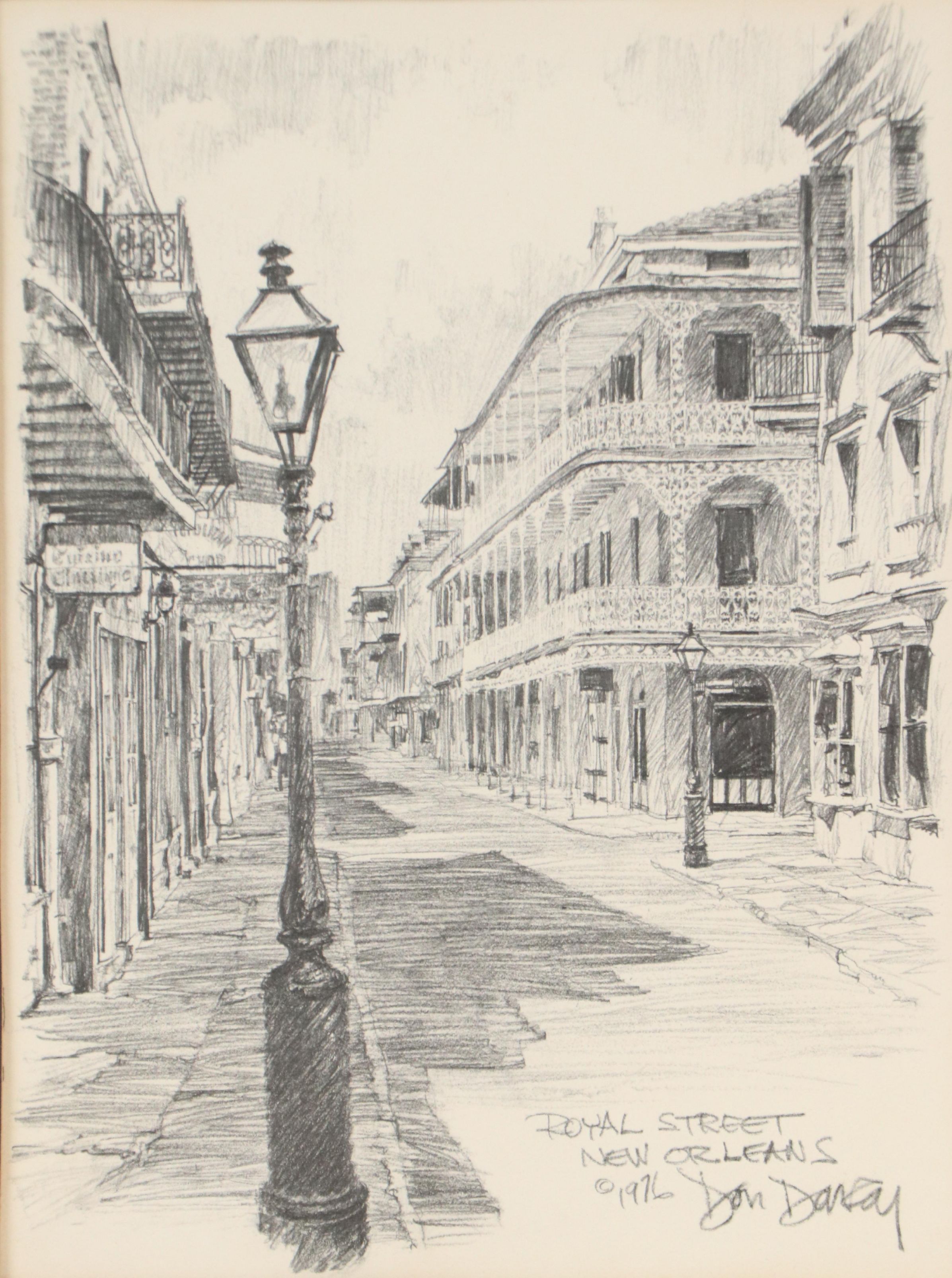 Don Davey Halftone "Royal Street New Orleans," 1976
