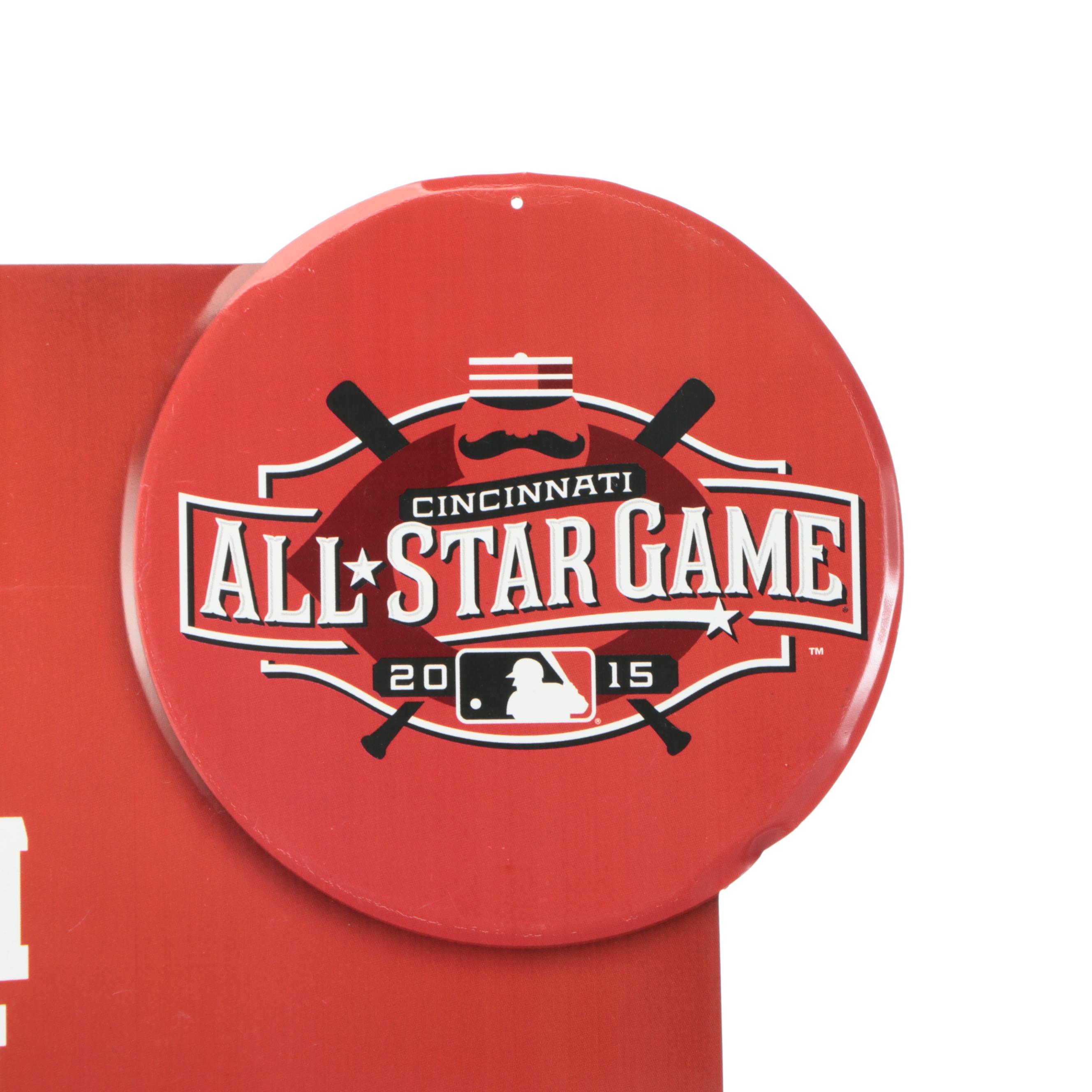 Budweiser Cincinnati Reds Baseball Commemorative Advertising Sign