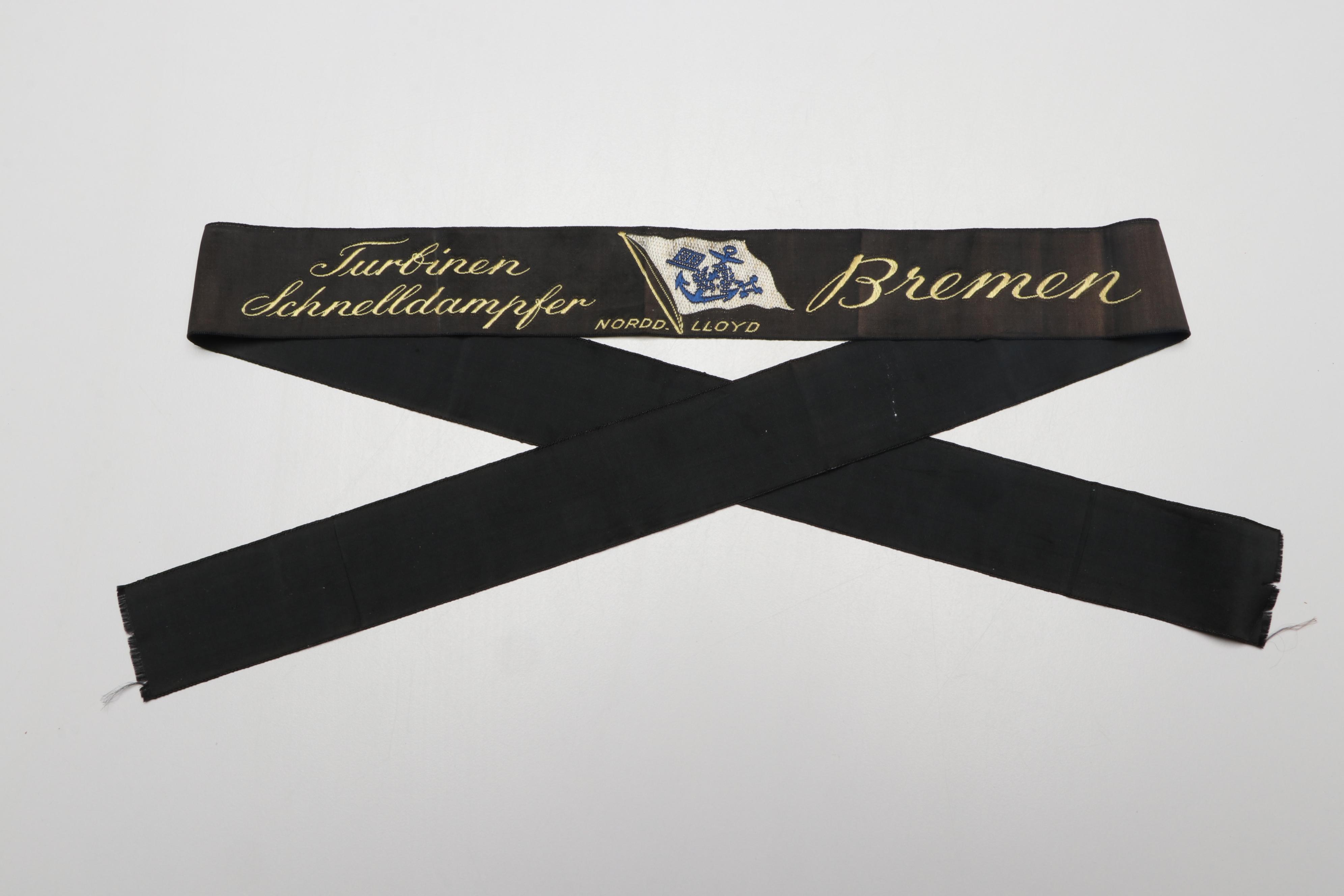 S.S. Bremen Teapot, Creamer, Ribbon and Photo Print