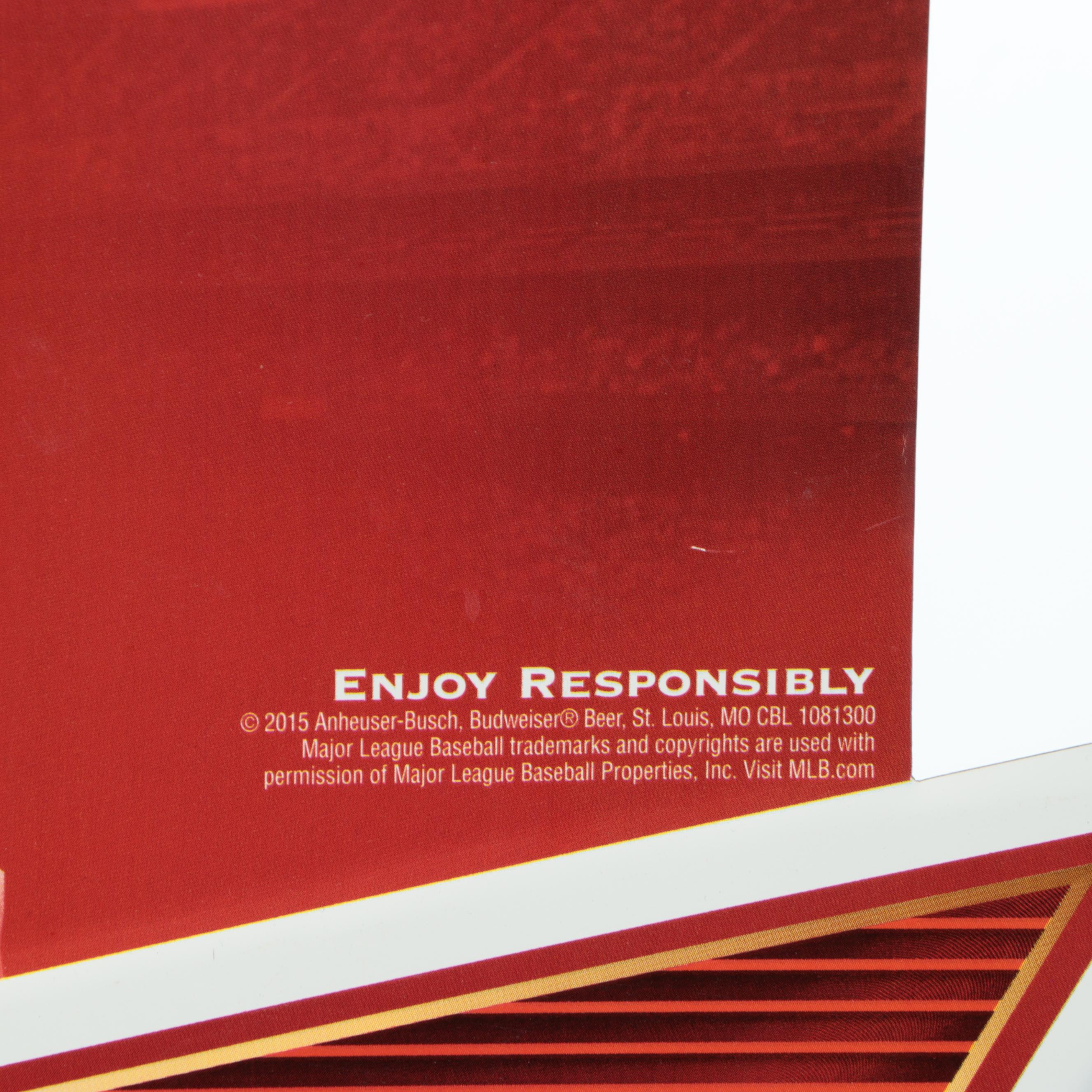 Budweiser Cincinnati Reds Baseball Commemorative Advertising Sign