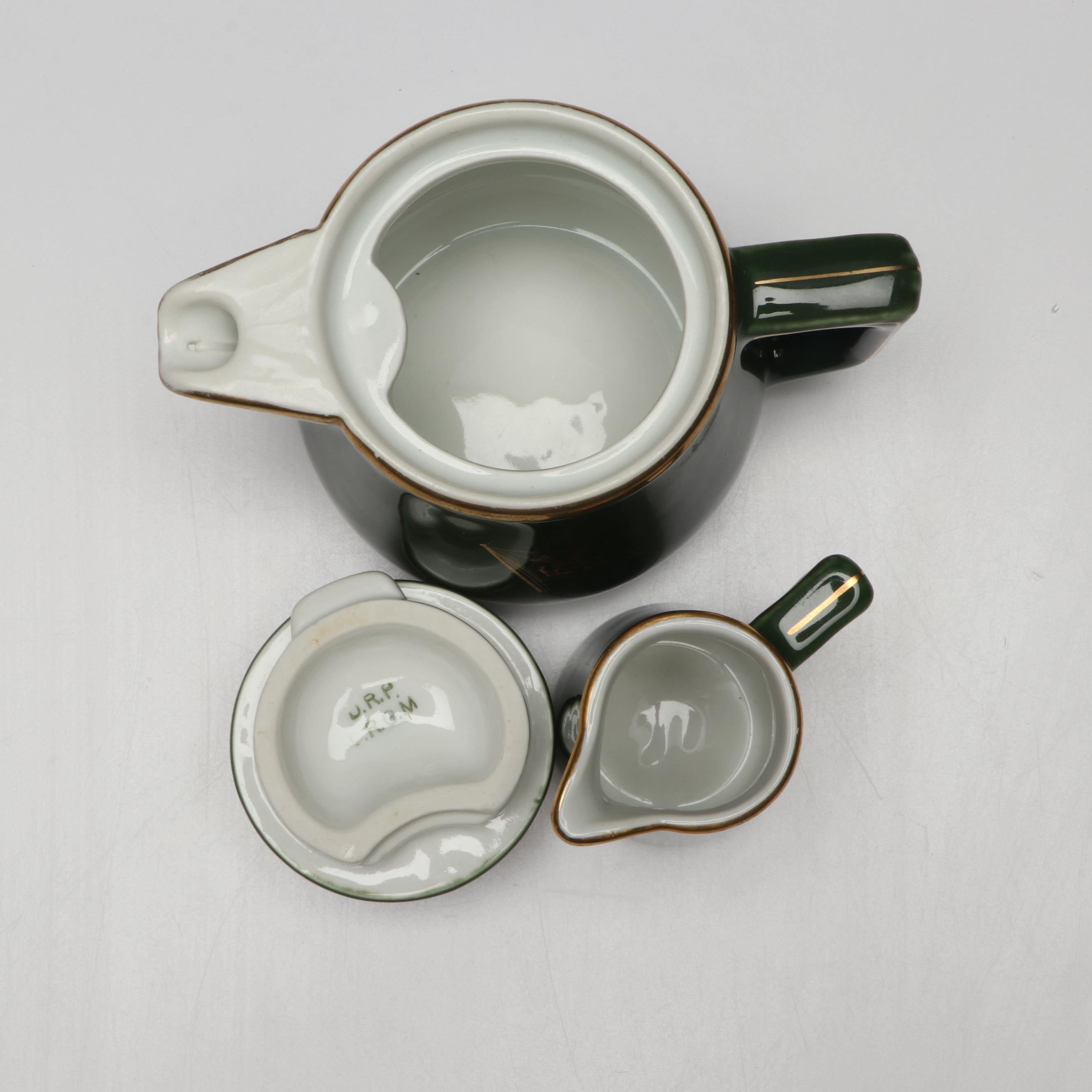 S.S. Bremen Teapot, Creamer, Ribbon and Photo Print