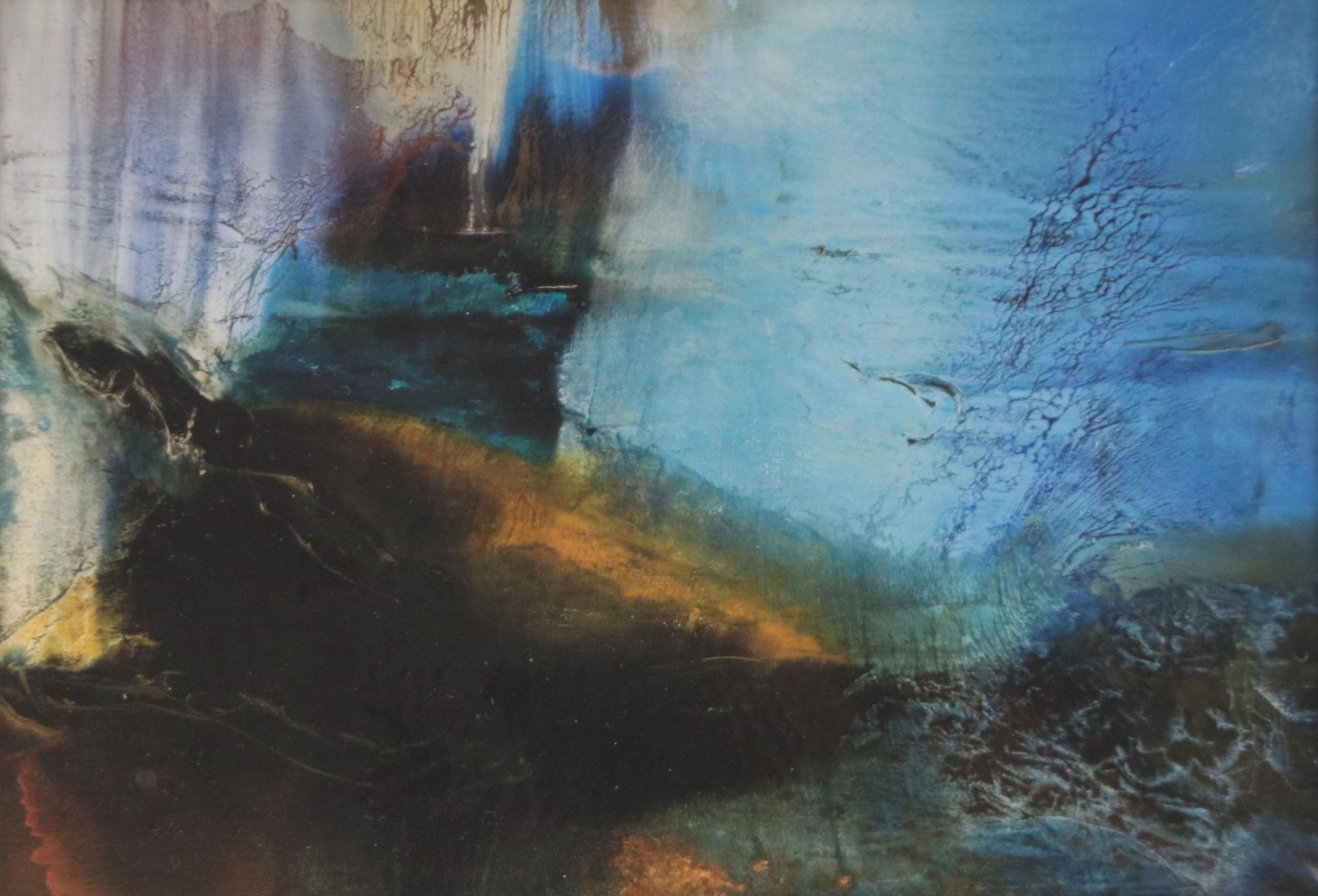 Annette Poitau Giclée of Abstracted Blue Composition, 21st Century