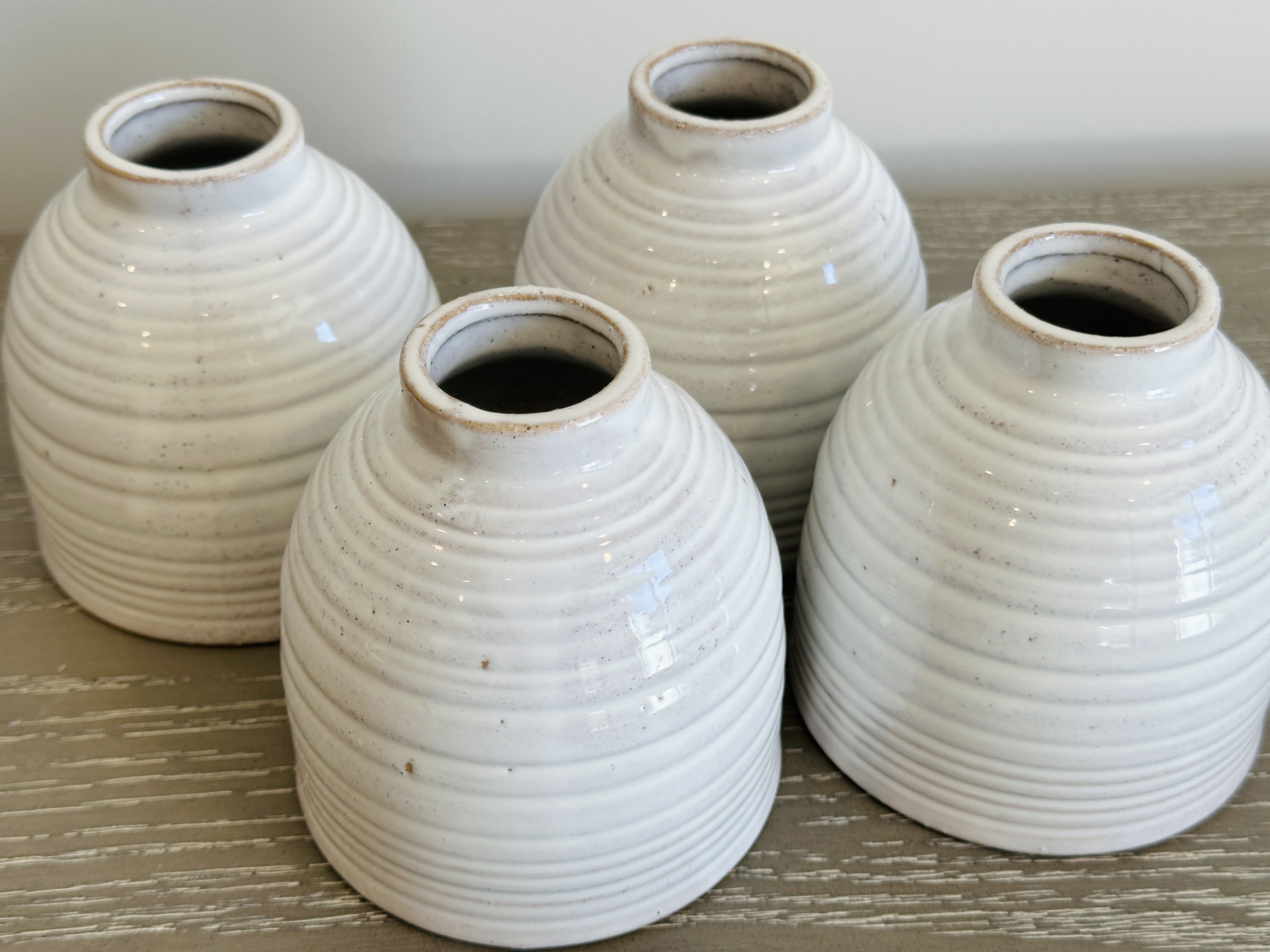 47th & Main Glazed Ceramic Vases with Earthenware Centerpiece Bowl