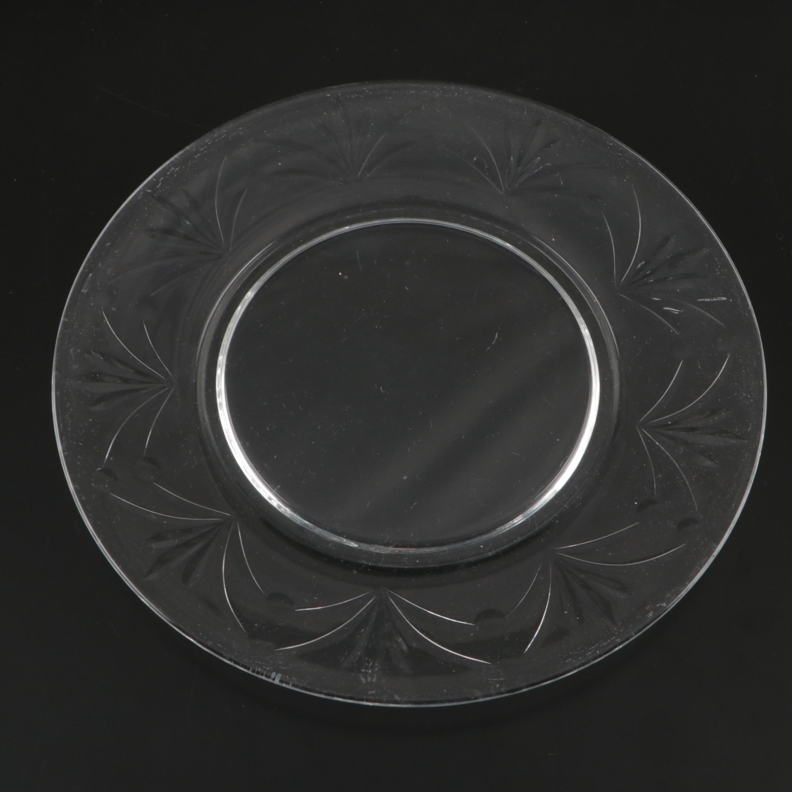 Seneca "Heritage" Cut Crystal Water Goblets and Plates with Other Stemware