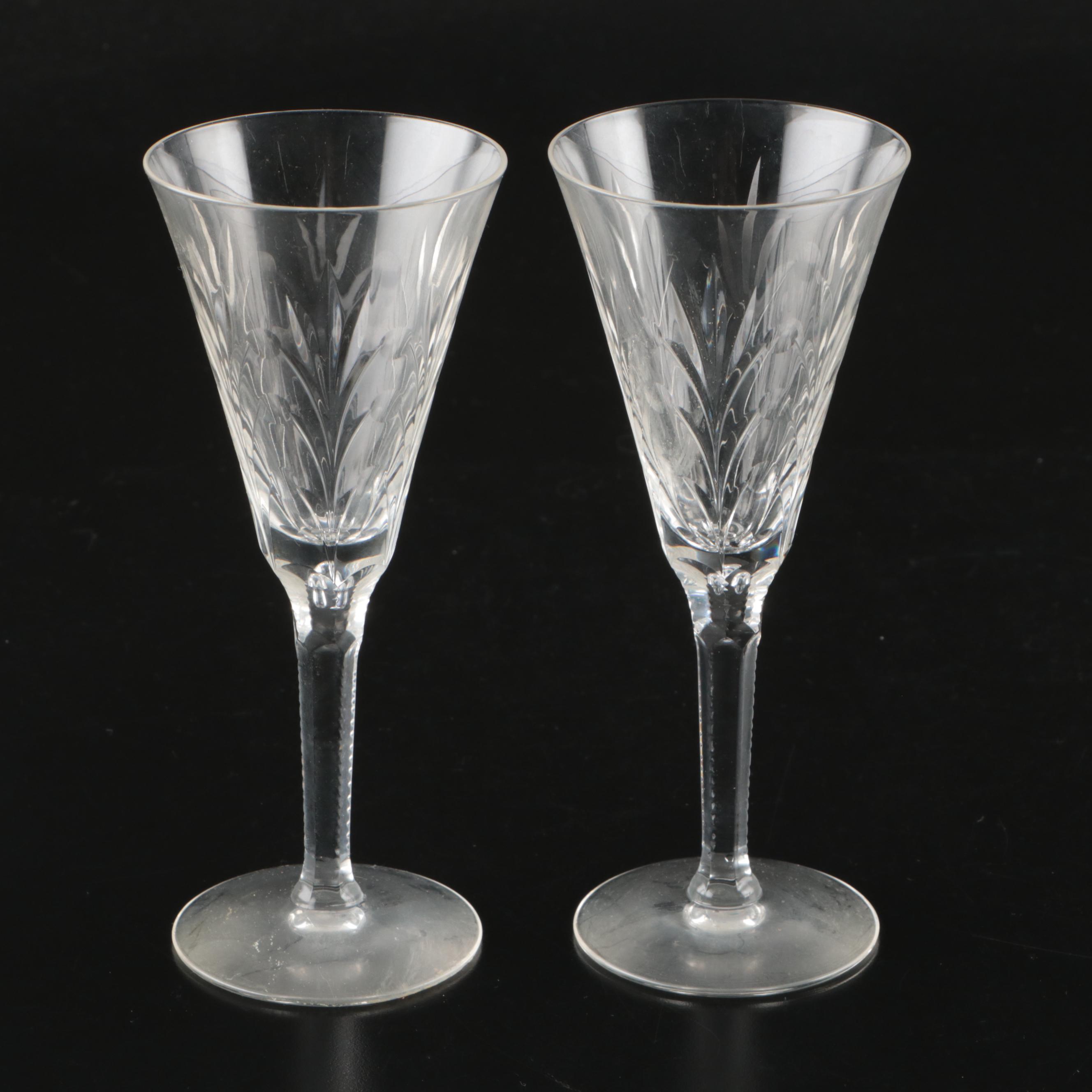 Seneca "Heritage" Cut Crystal Water Goblets and Plates with Other Stemware