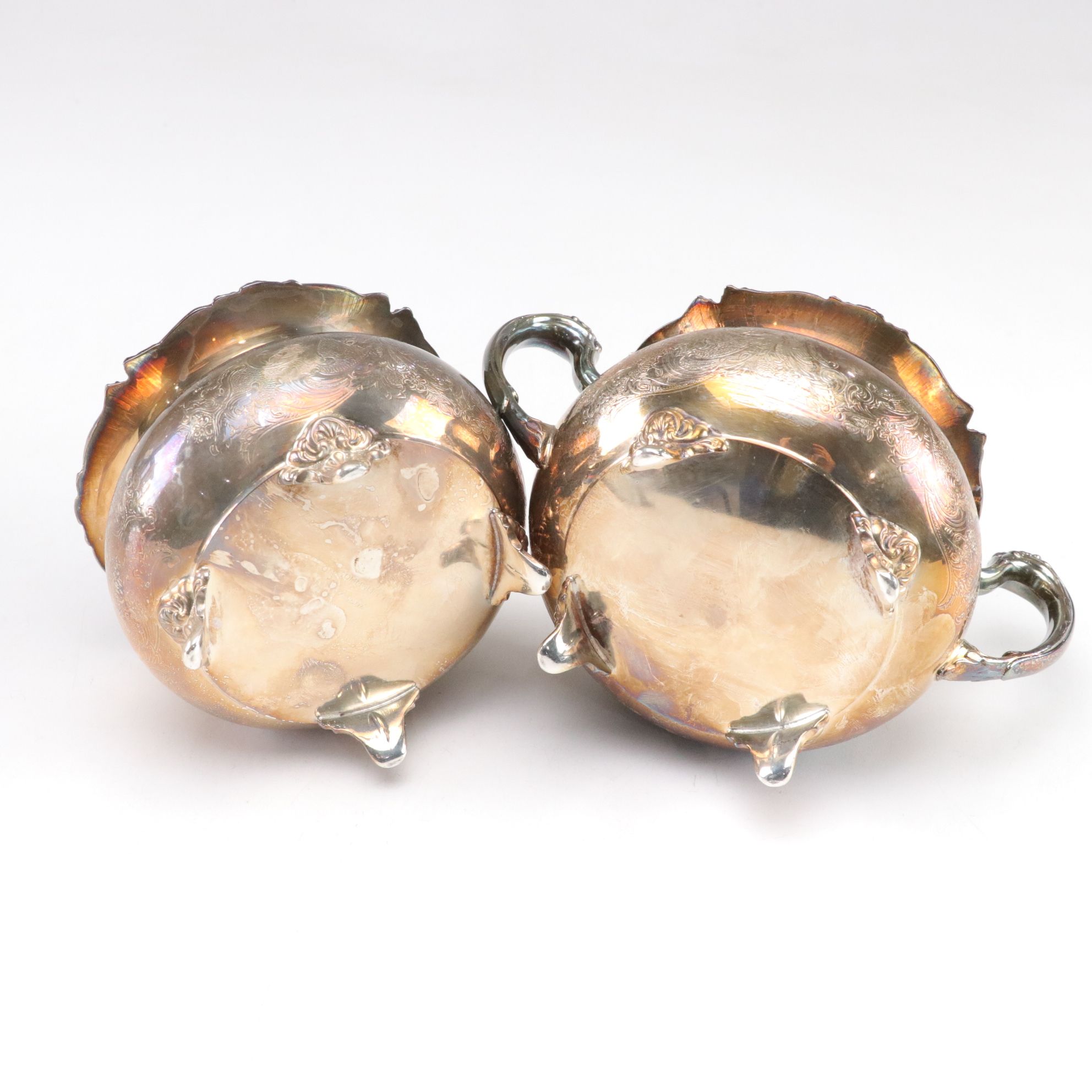 Community Silver Plate Tea Service with Handled Serving Tray