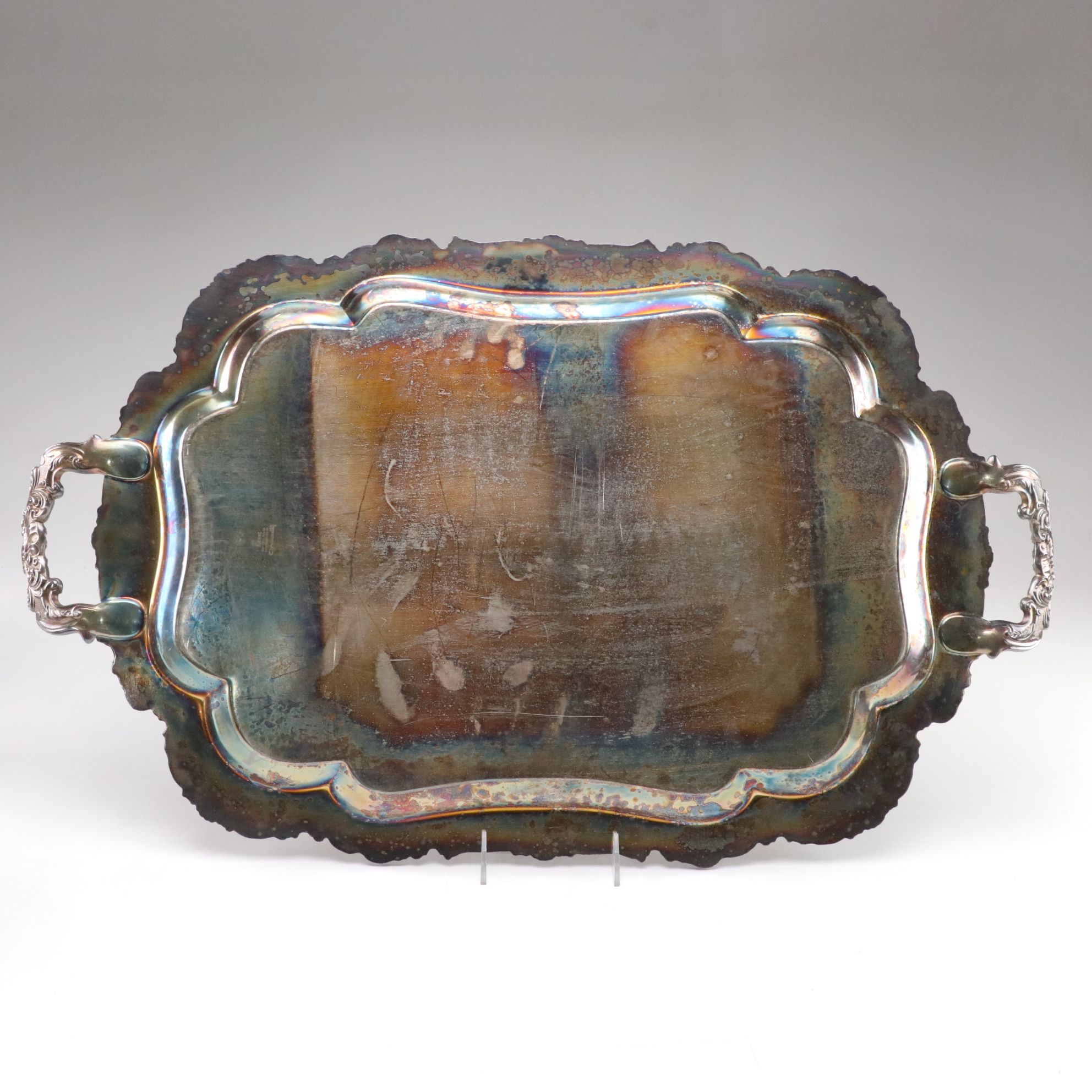 Community Silver Plate Tea Service with Handled Serving Tray