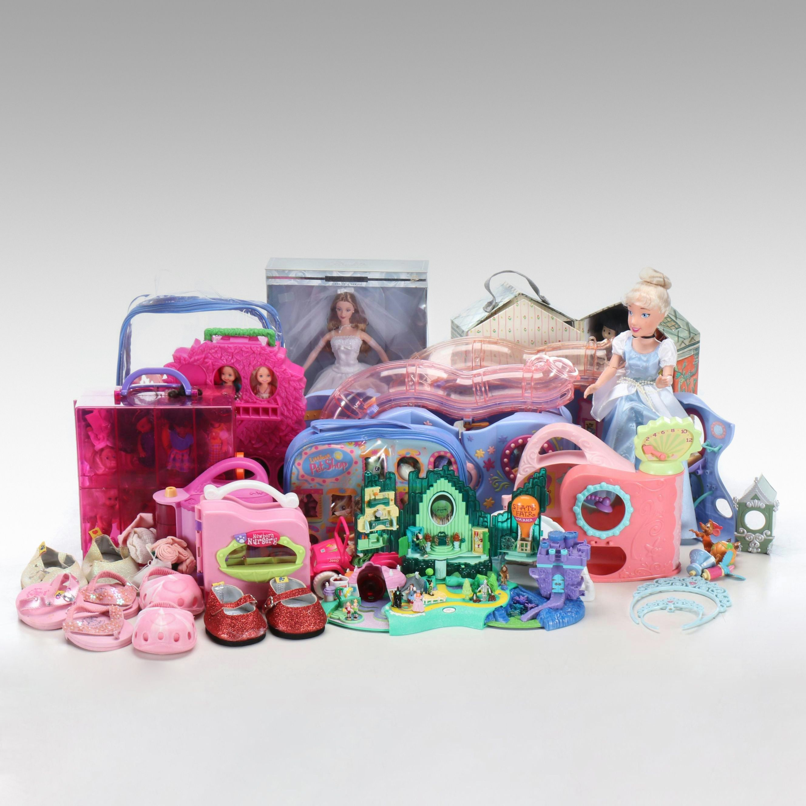 Polly Pocket Wizard of Oz Playset, Millennium Wedding Barbie with More Toys