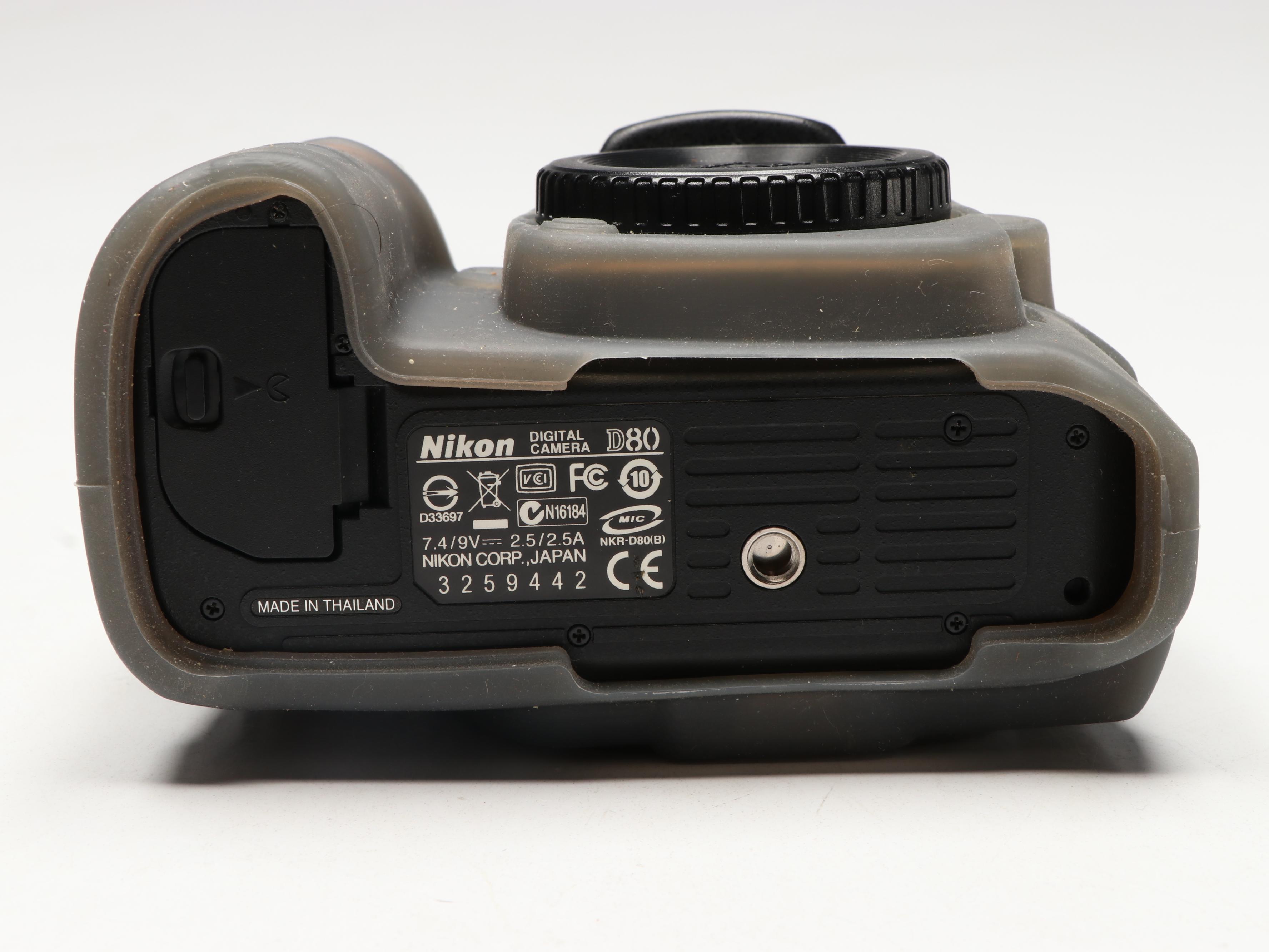 Nikon D80 SLR Camera with Hard Plastic Case and Accessories