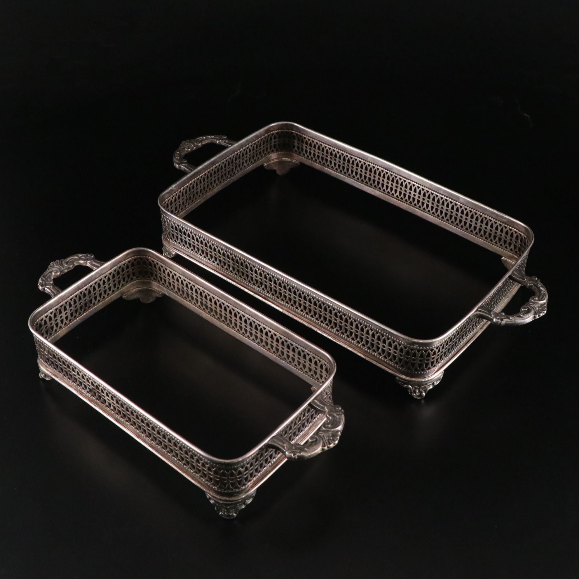Silver Plate Casserole Carriers, Serving Bowls, and Salad Tongs