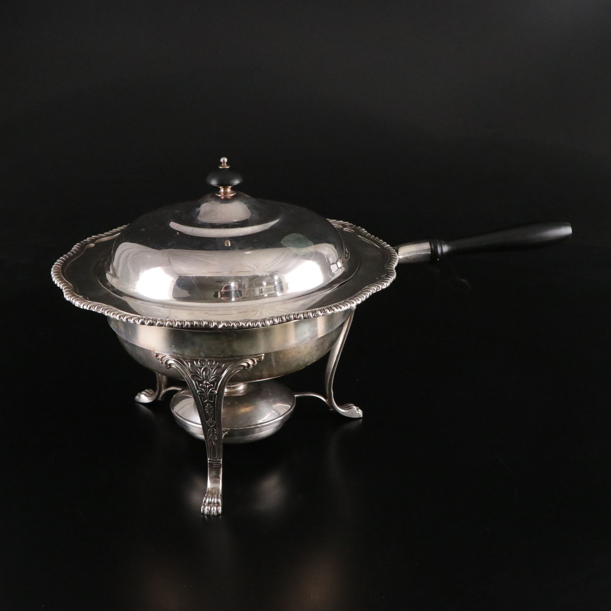 Webster-Wilcox "Staffordshire" Silver Plate Chafing Dish and Stand and More