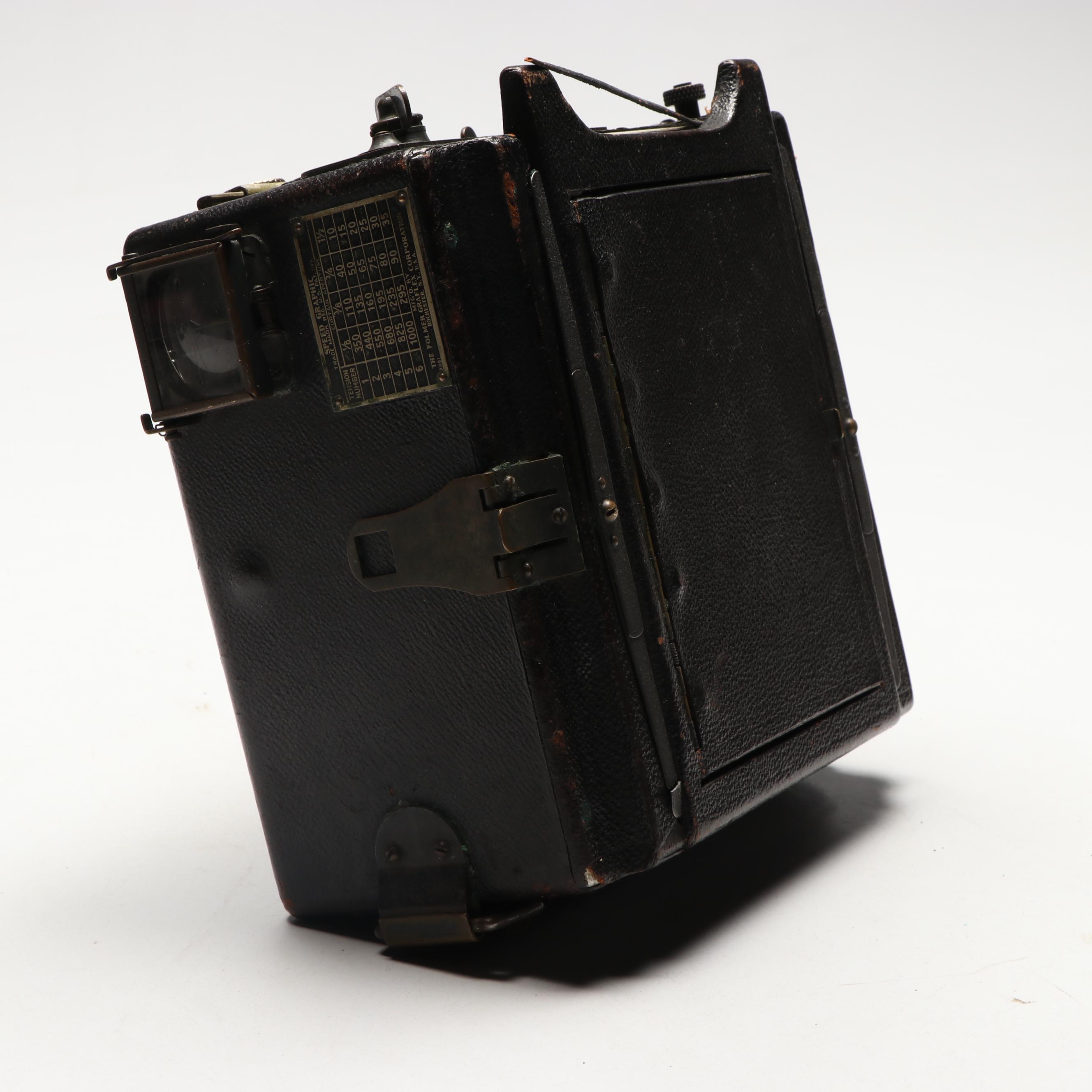 Graflex Speed Graphic Press Camera with Cowhide Bag and Other Accessories