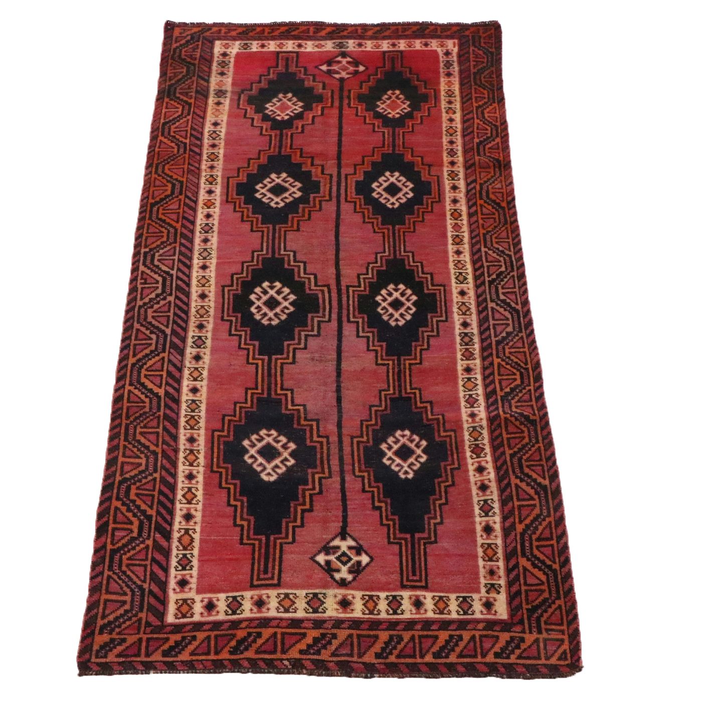 4'11 x 10'8 Hand-Knotted Persian Kurdish Area Rug