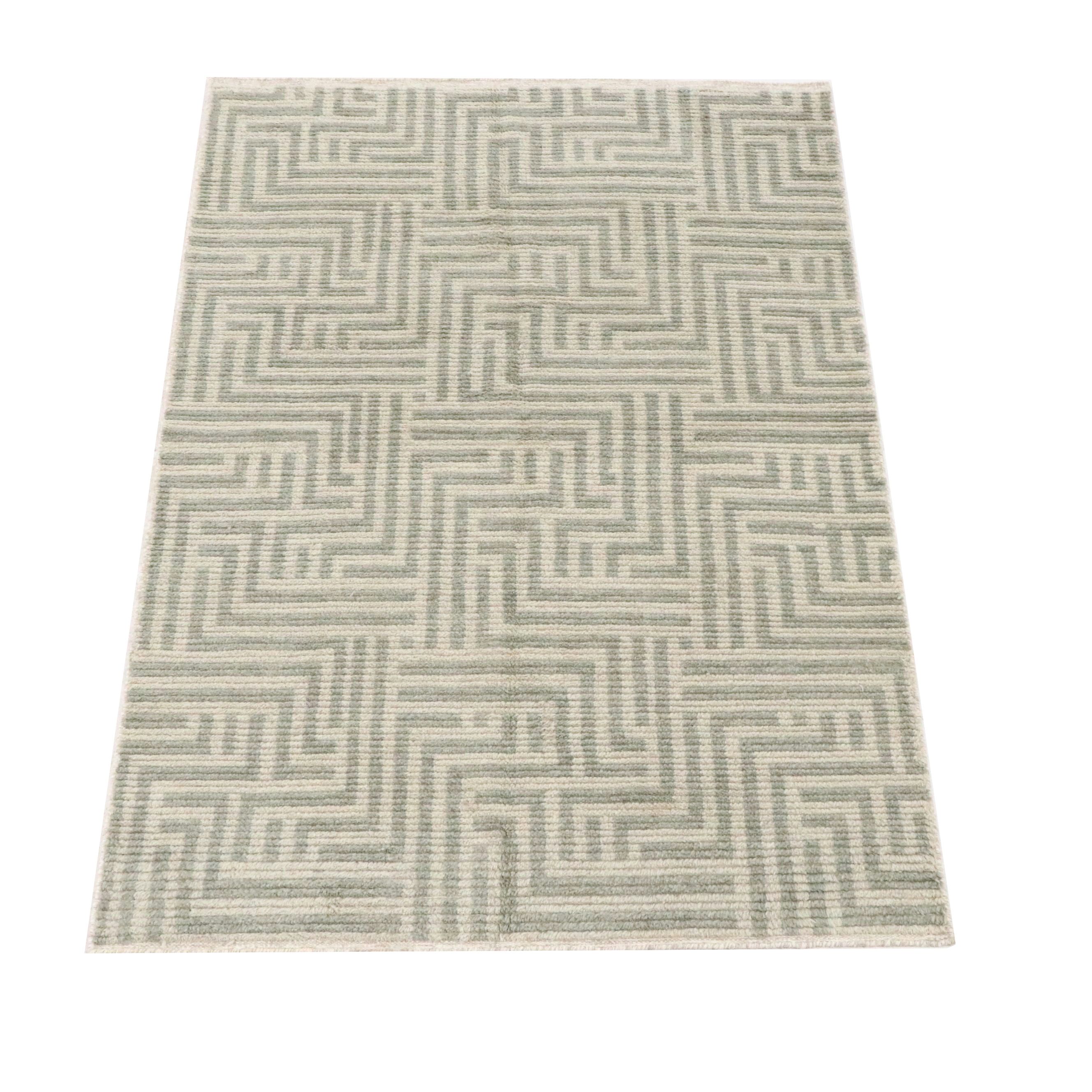 5'1 x 8' Hand-Knotted Moroccan Style Area Rug