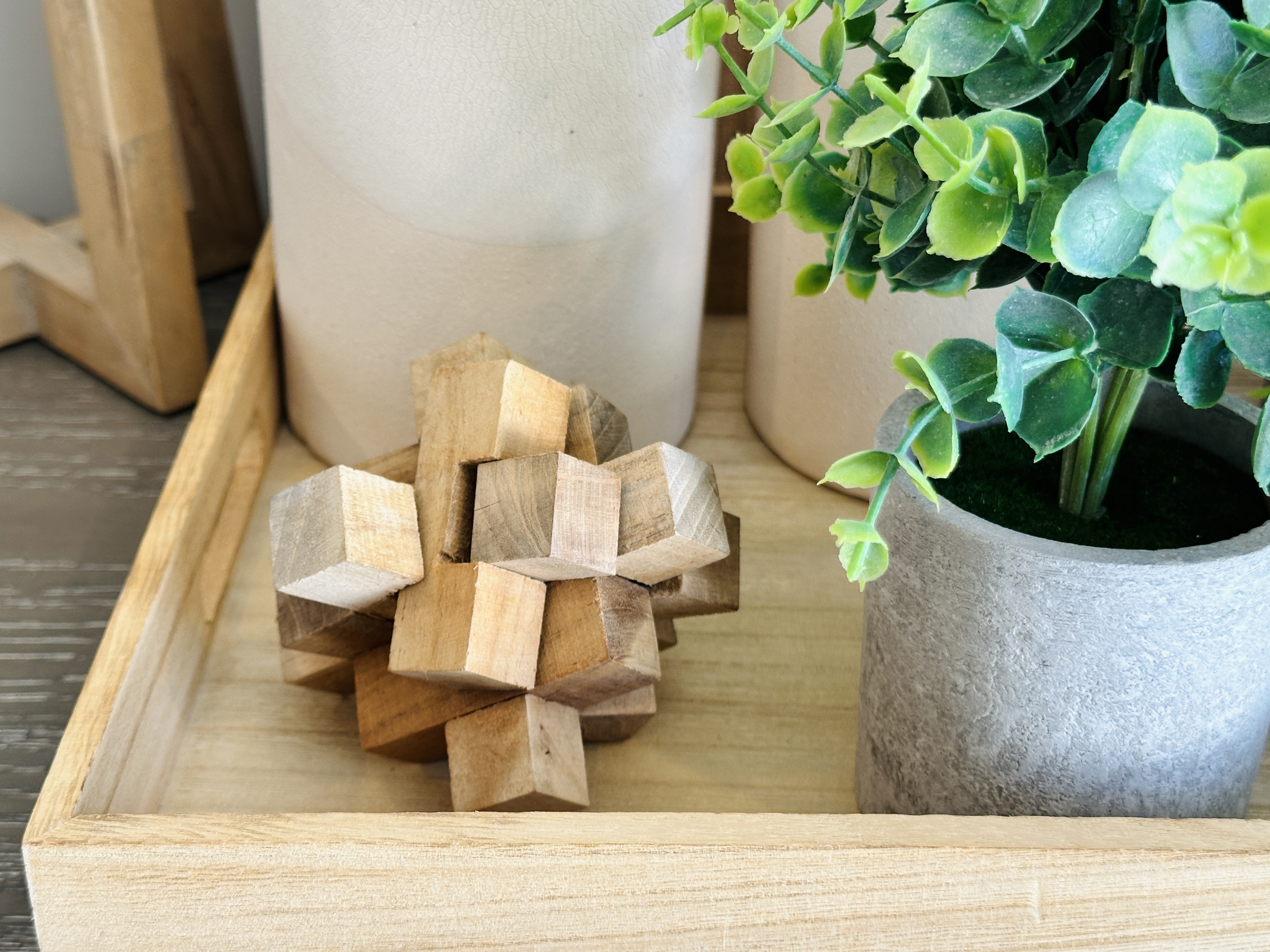 Contemporary Wood Candle Holders, Trays, and Other Home Décor