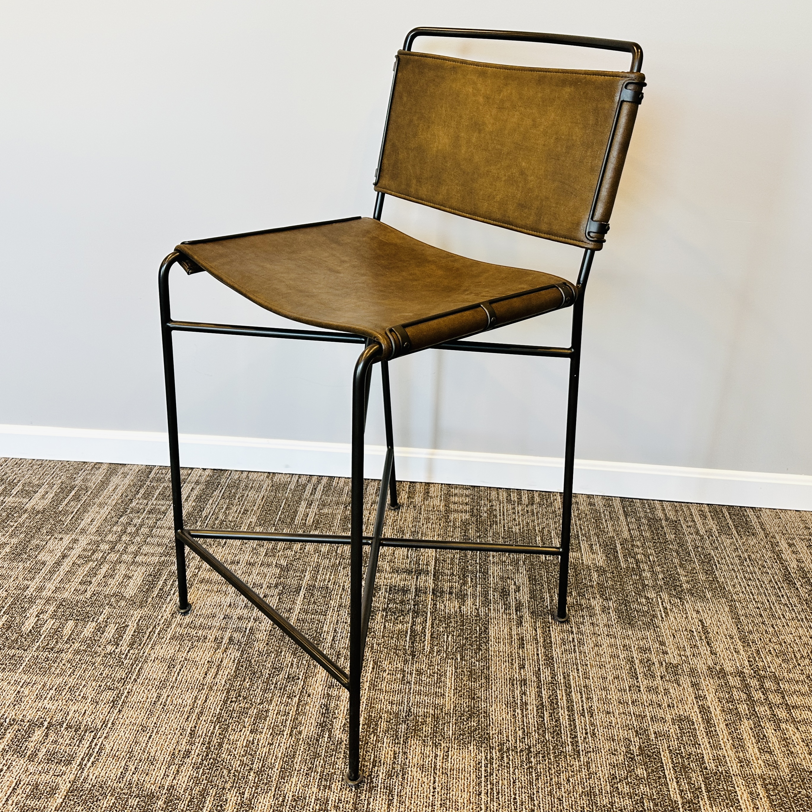 Set of Six Four Hands "Wharton" Counter Stools