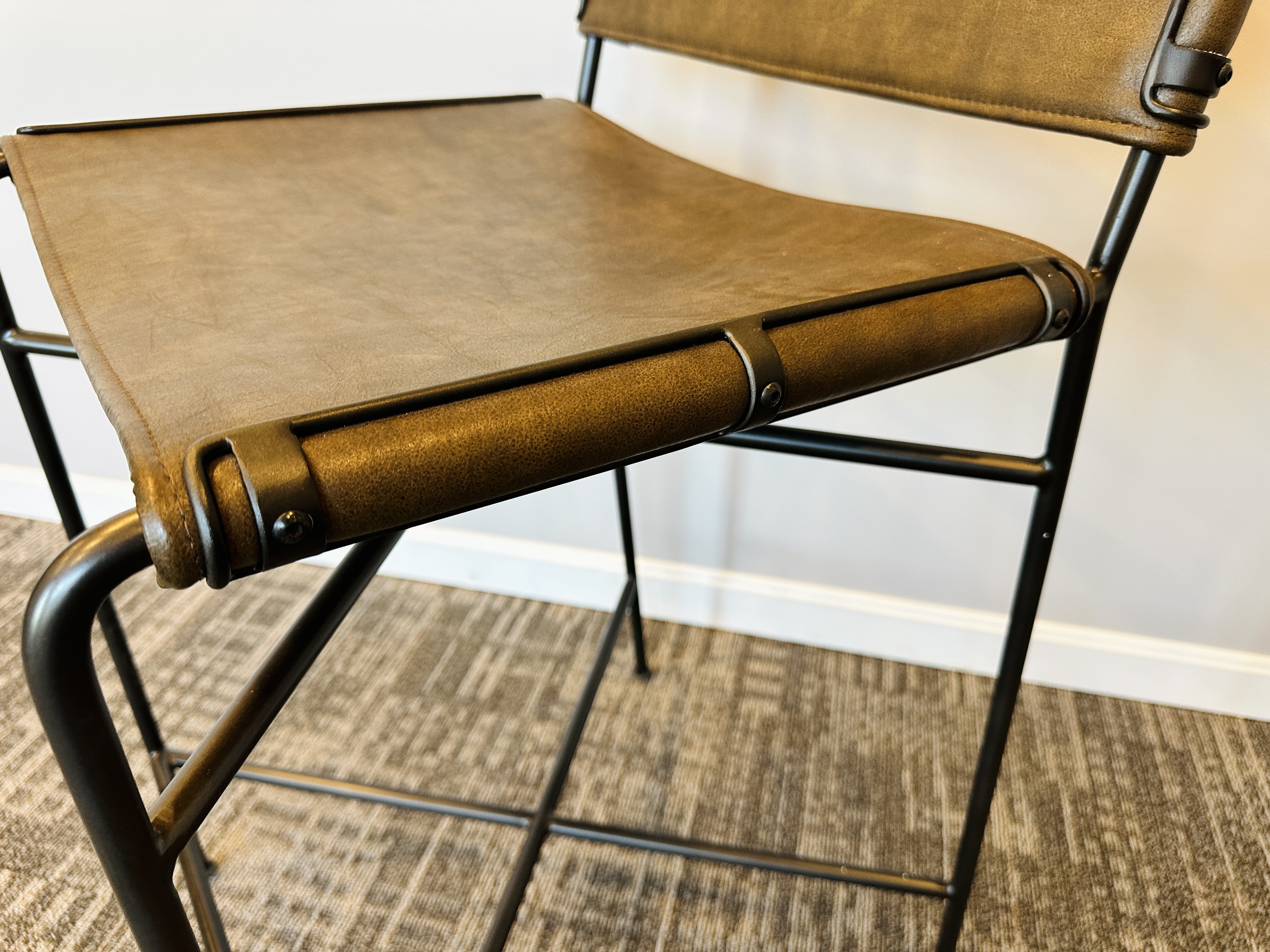 Set of Six Four Hands "Wharton" Counter Stools