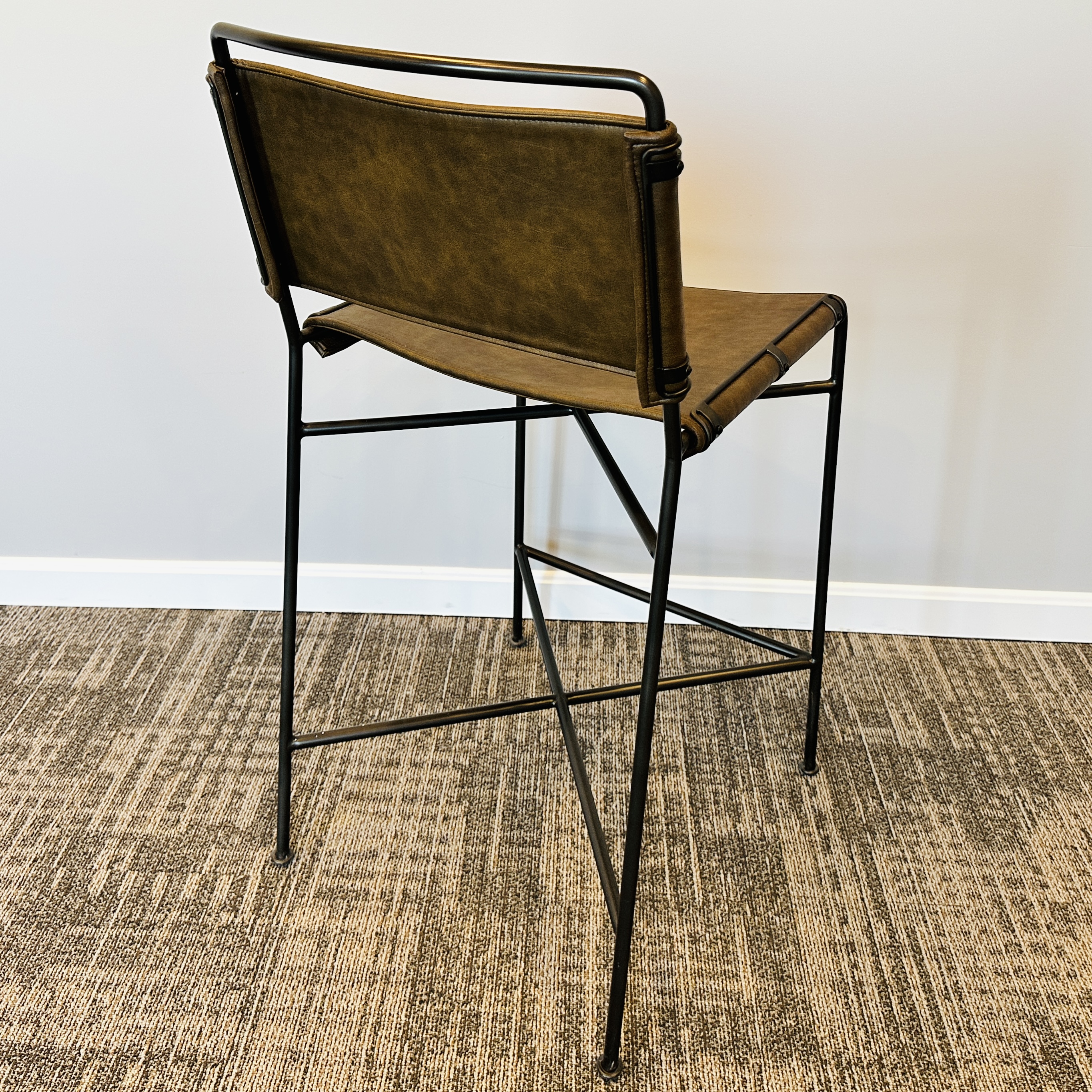 Set of Six Four Hands "Wharton" Counter Stools