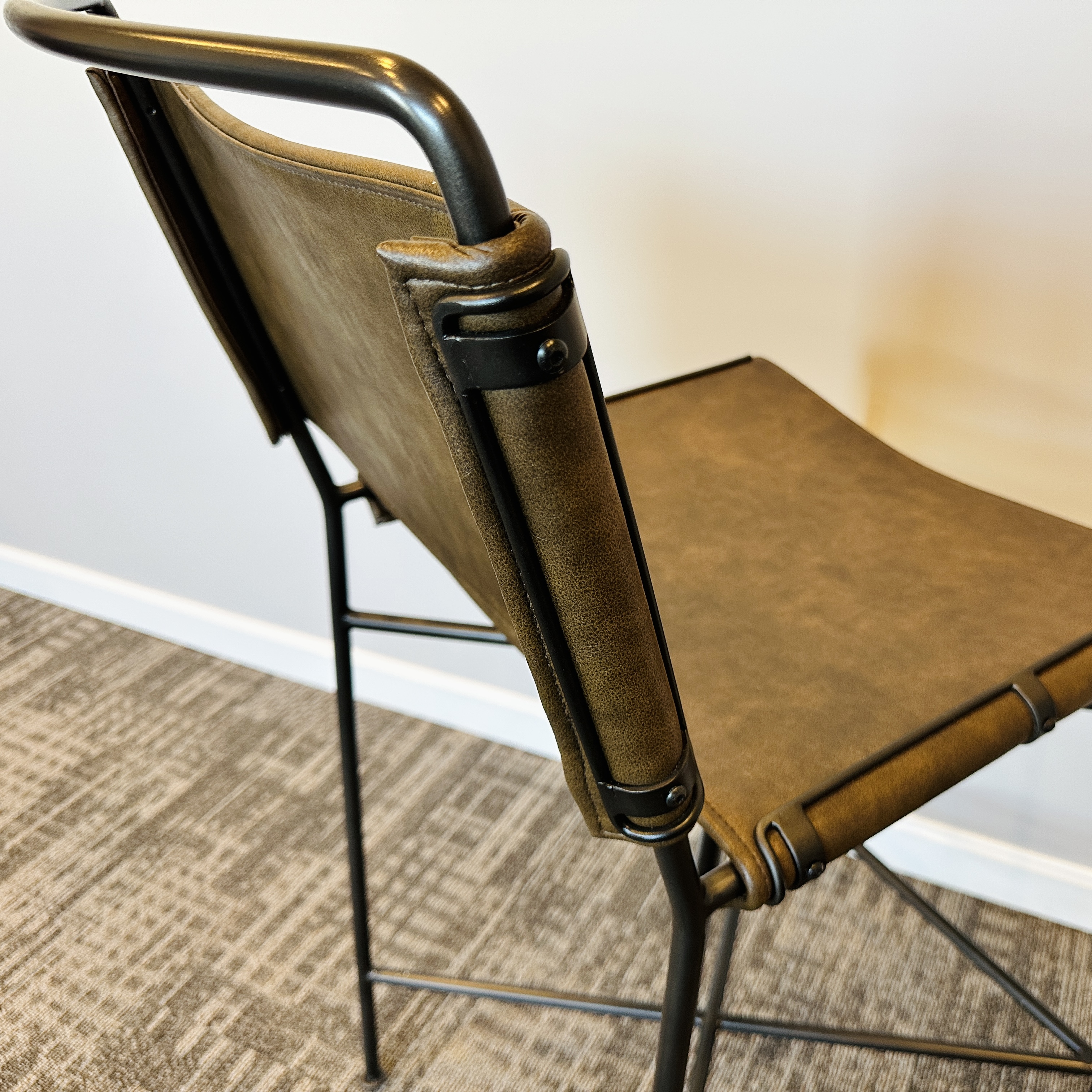 Set of Six Four Hands "Wharton" Counter Stools