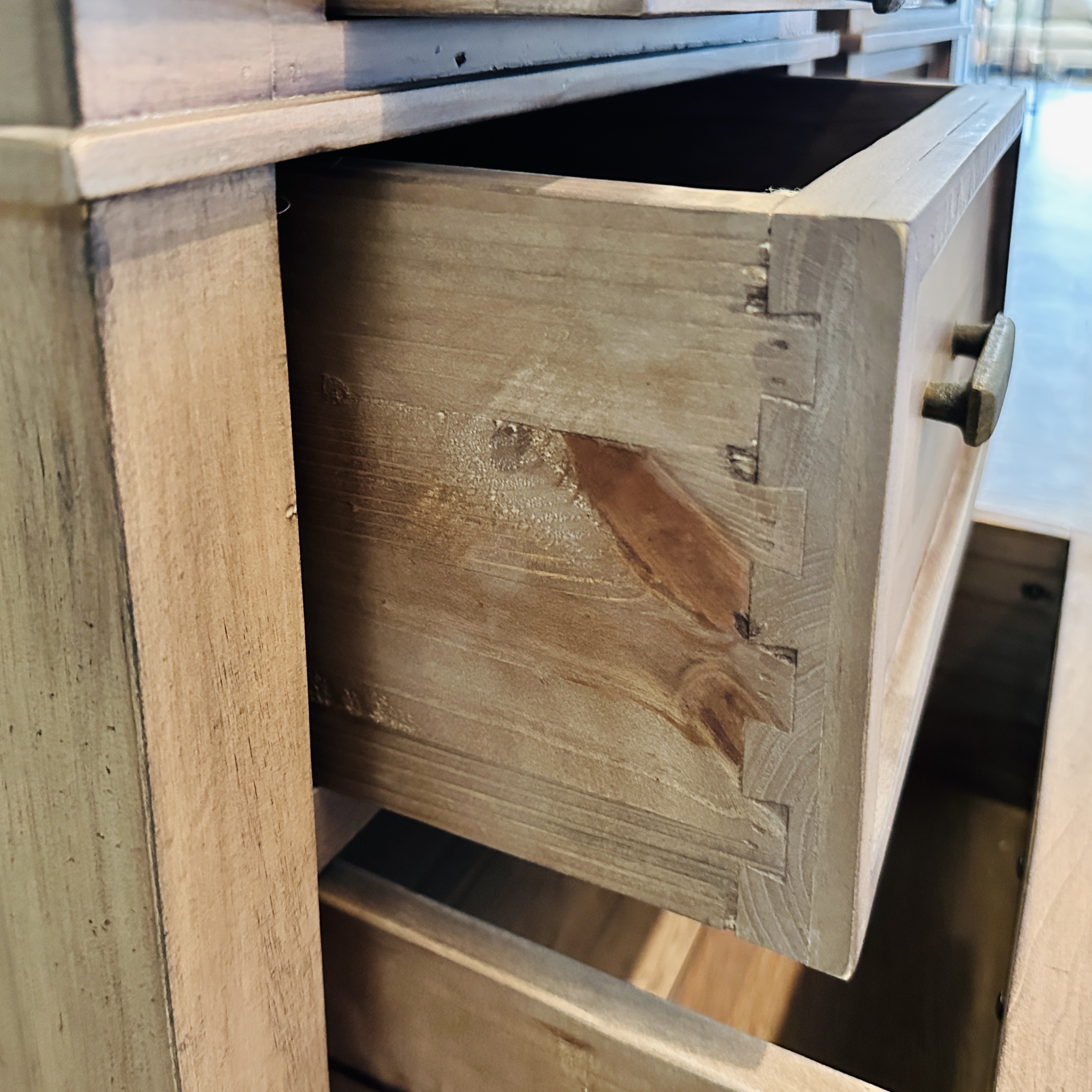 Pair of P.G.T. Reclaimed Modern Farmhouse Style Wood Nightstands