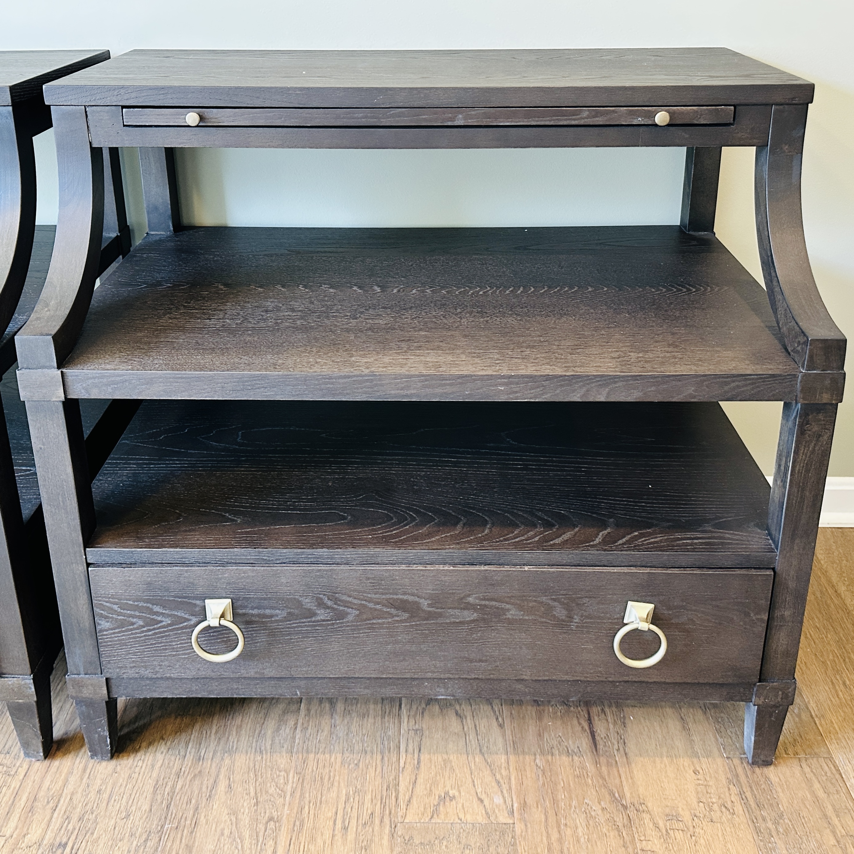 Pair of Universal Furniture "Soliloquy" Single Drawer Bedside Tables