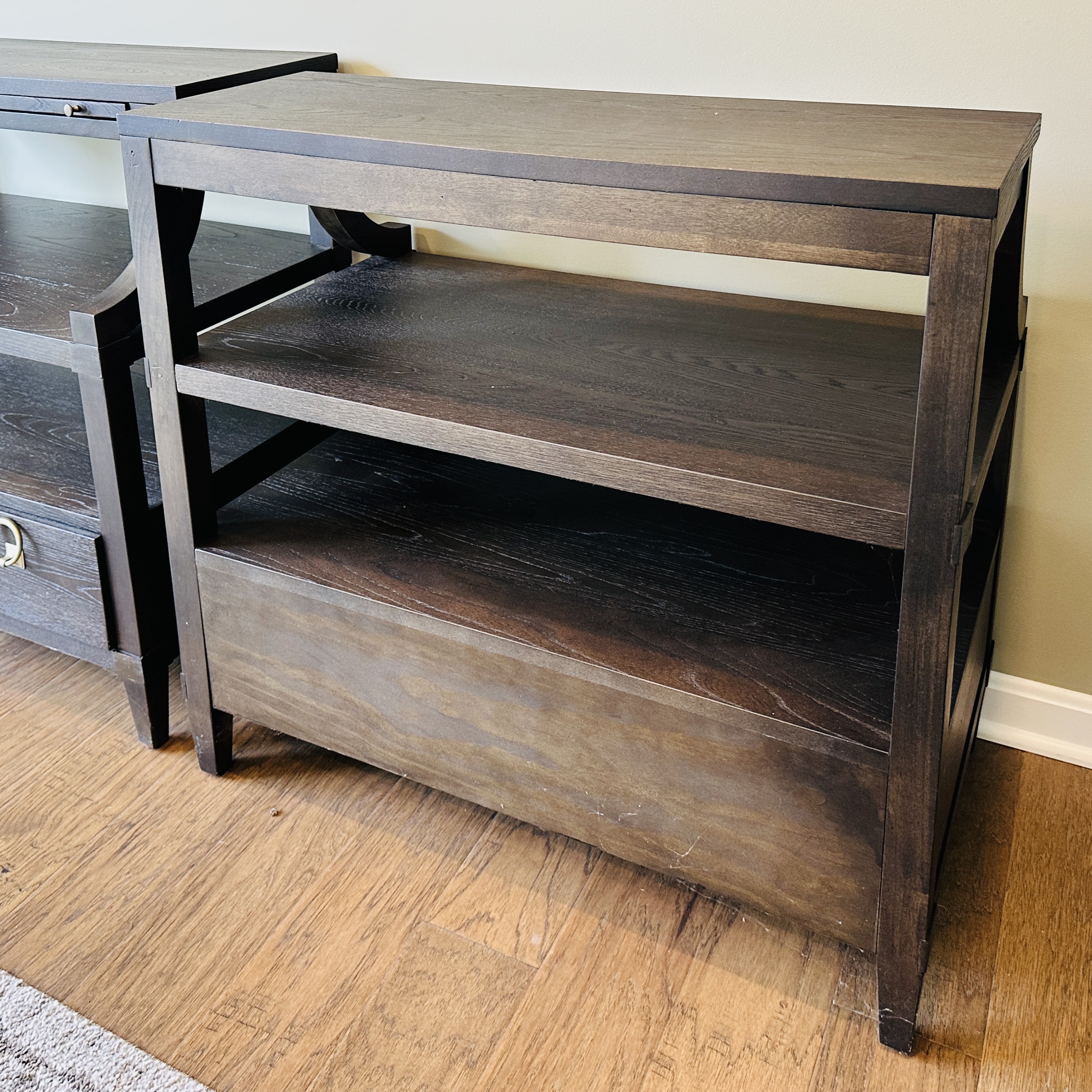 Pair of Universal Furniture "Soliloquy" Single Drawer Bedside Tables