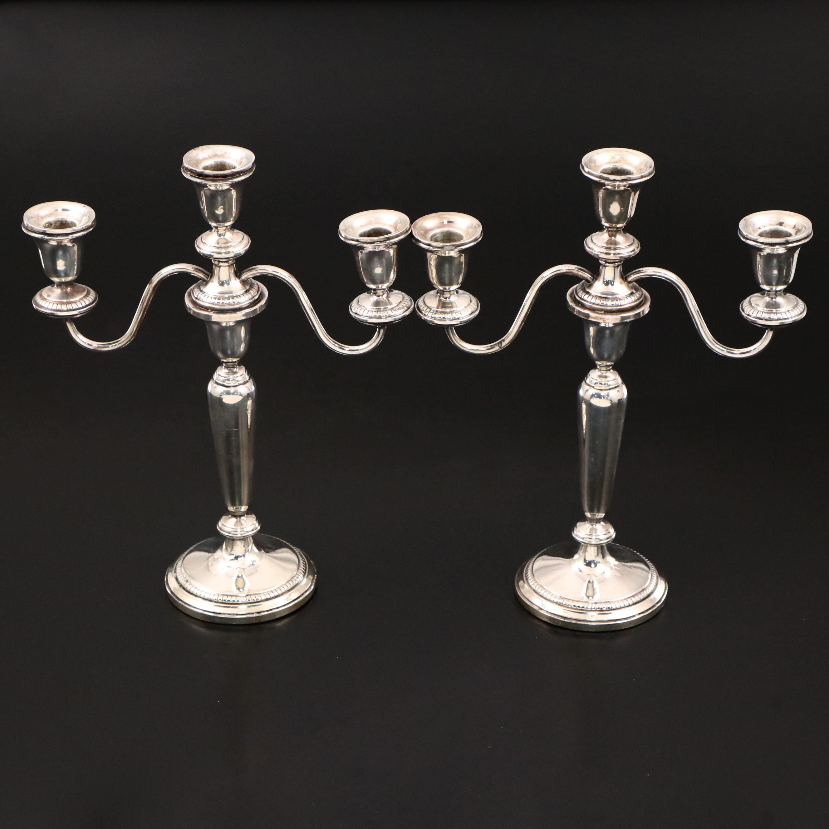 Revere Silversmiths Weighted Sterling Silver Candelabra
