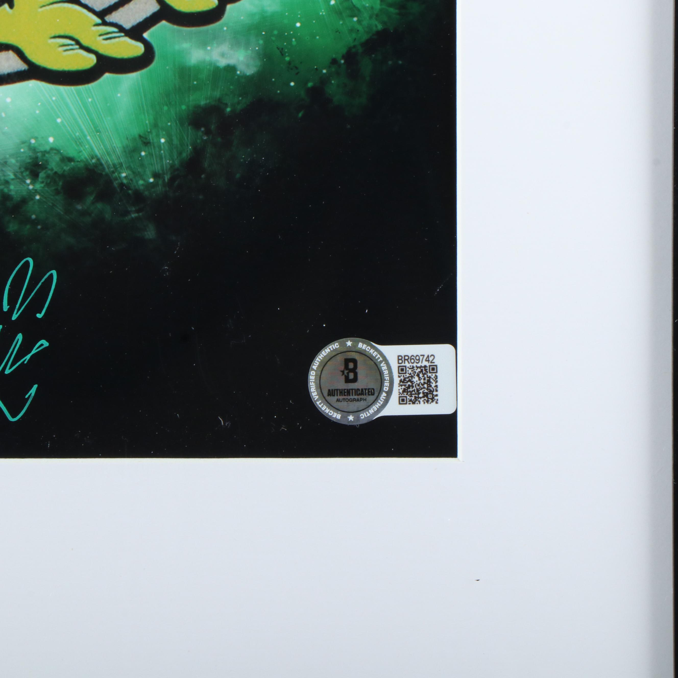 Jim Lawson Signed “Teenage Mutant Ninja Turtles” Print in Matted Frame, Beckett