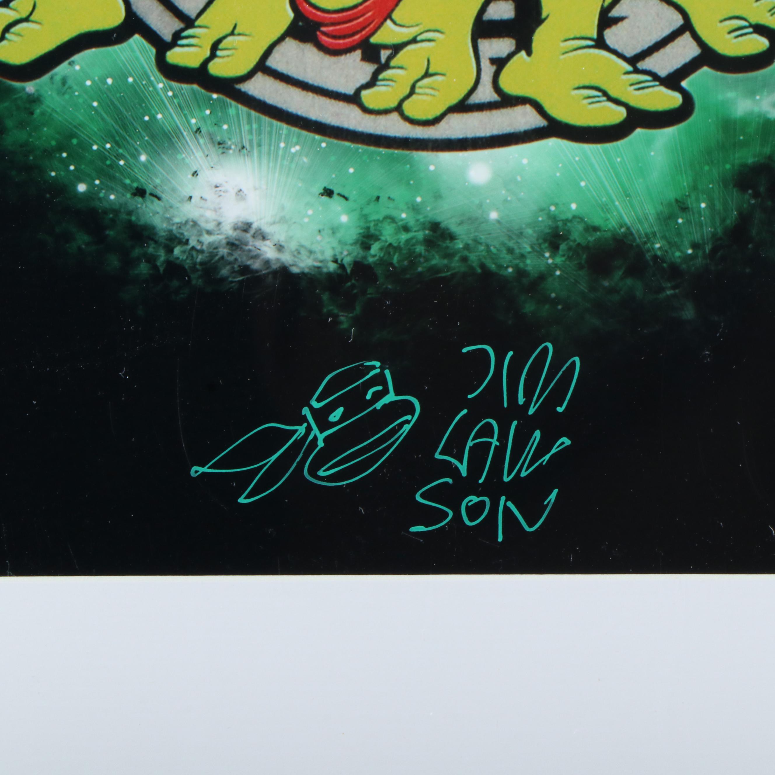 Jim Lawson Signed “Teenage Mutant Ninja Turtles” Print in Matted Frame, Beckett