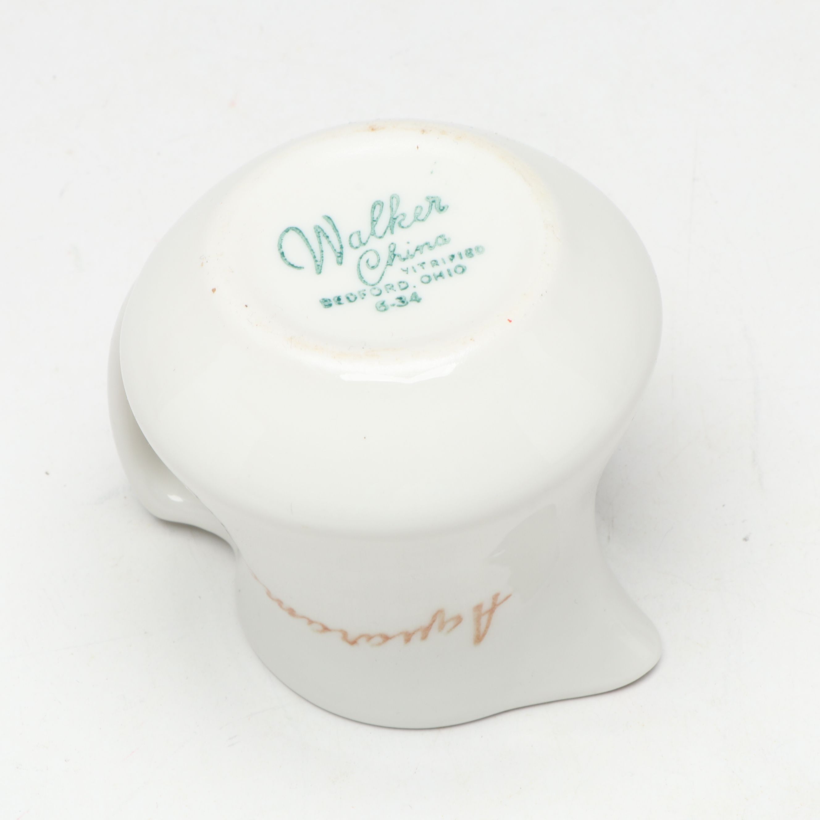 S.S. Aquarama Pennant, Creamer, Cup and Peaked Cap, Mid-20th Century