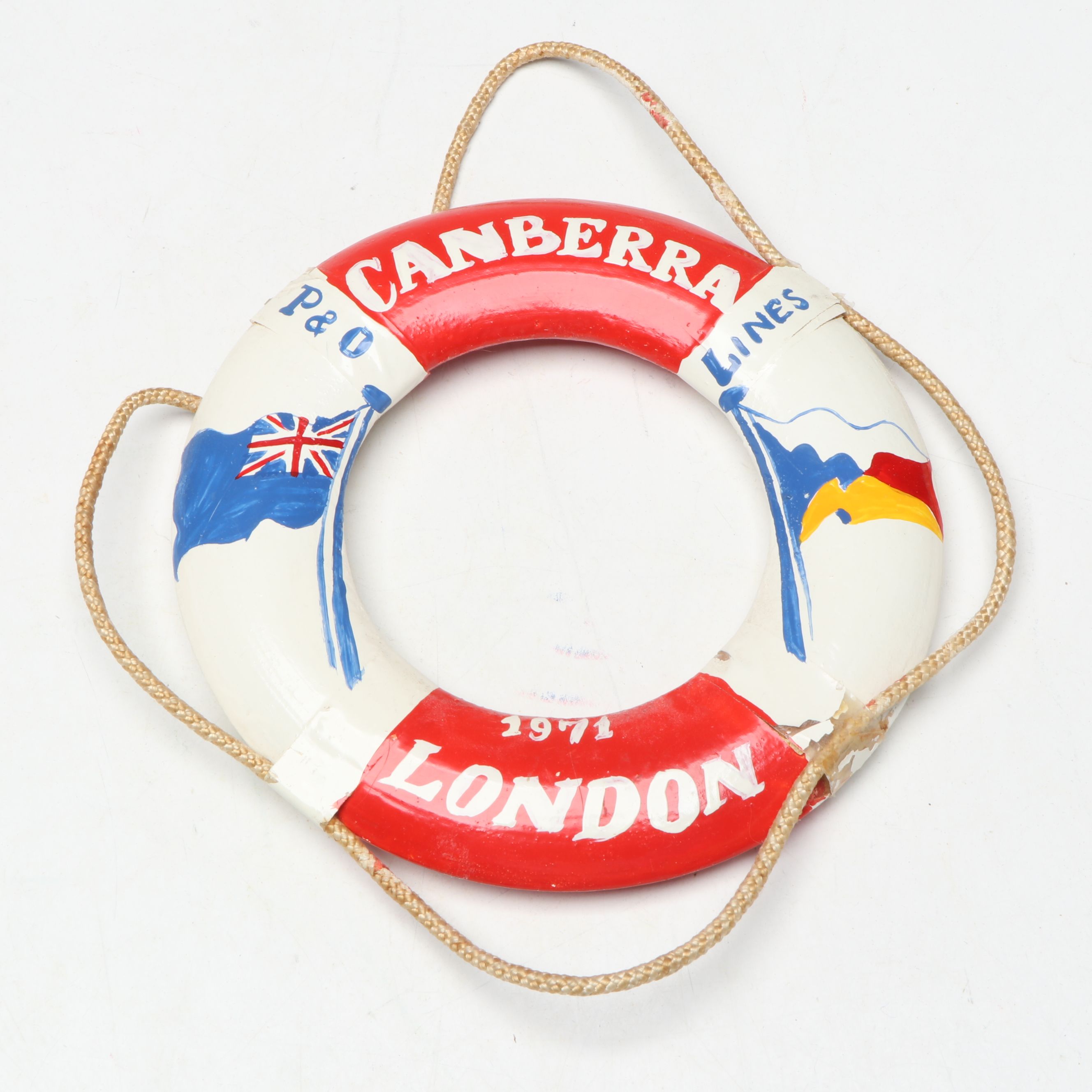 S.S. Normandie, S.S. Constitution with Other Liferaft Wall Hangings