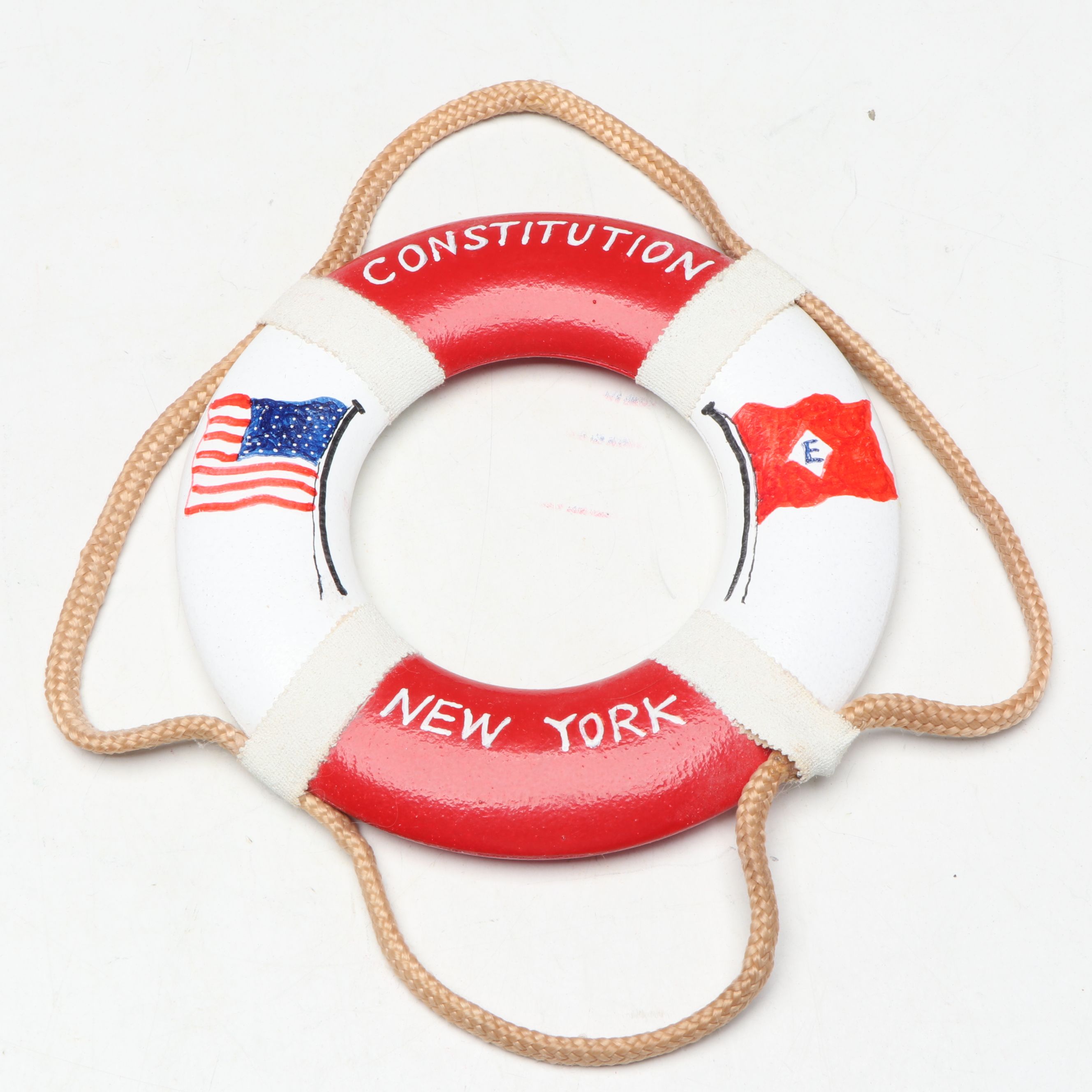 S.S. Normandie, S.S. Constitution with Other Liferaft Wall Hangings