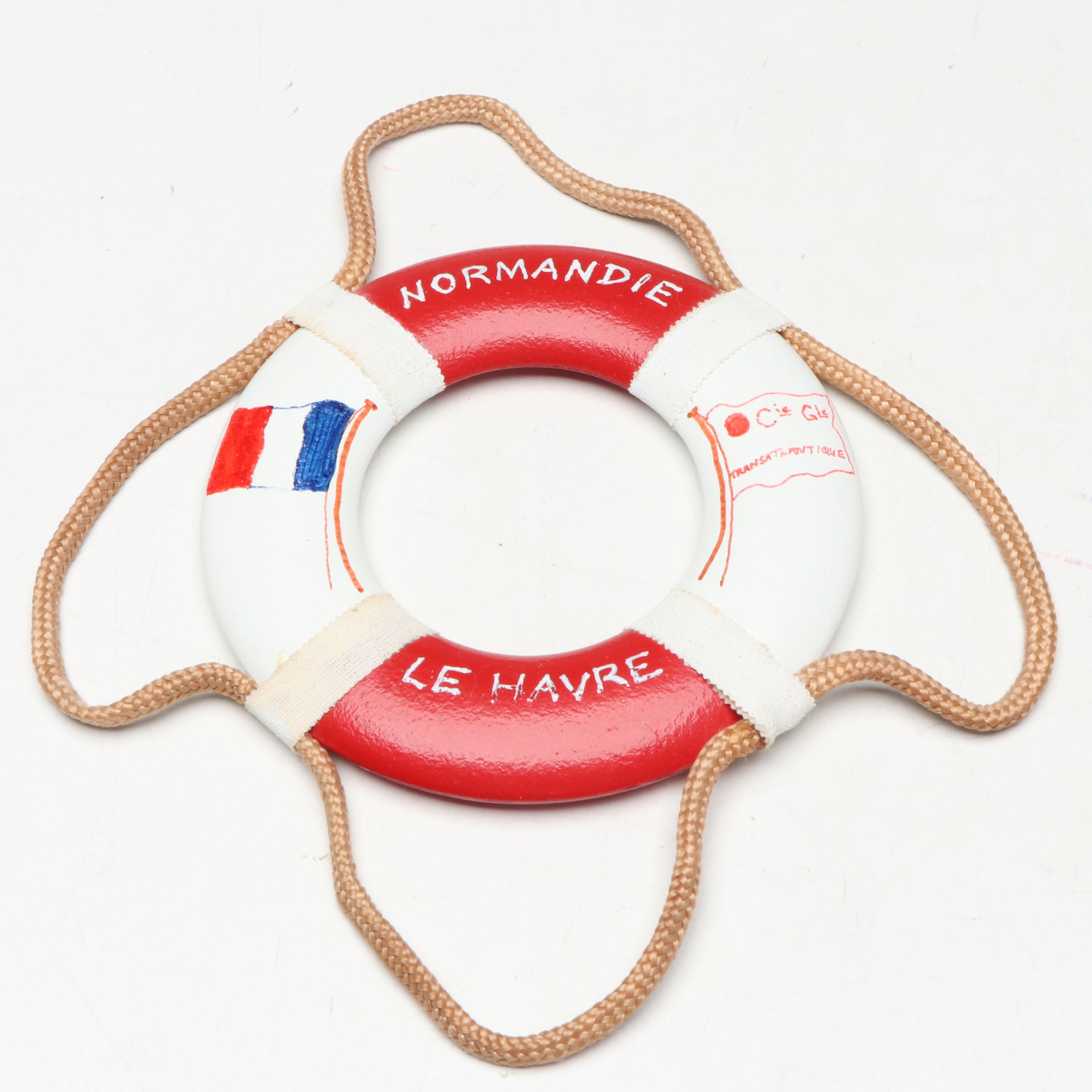 S.S. Normandie, S.S. Constitution with Other Liferaft Wall Hangings