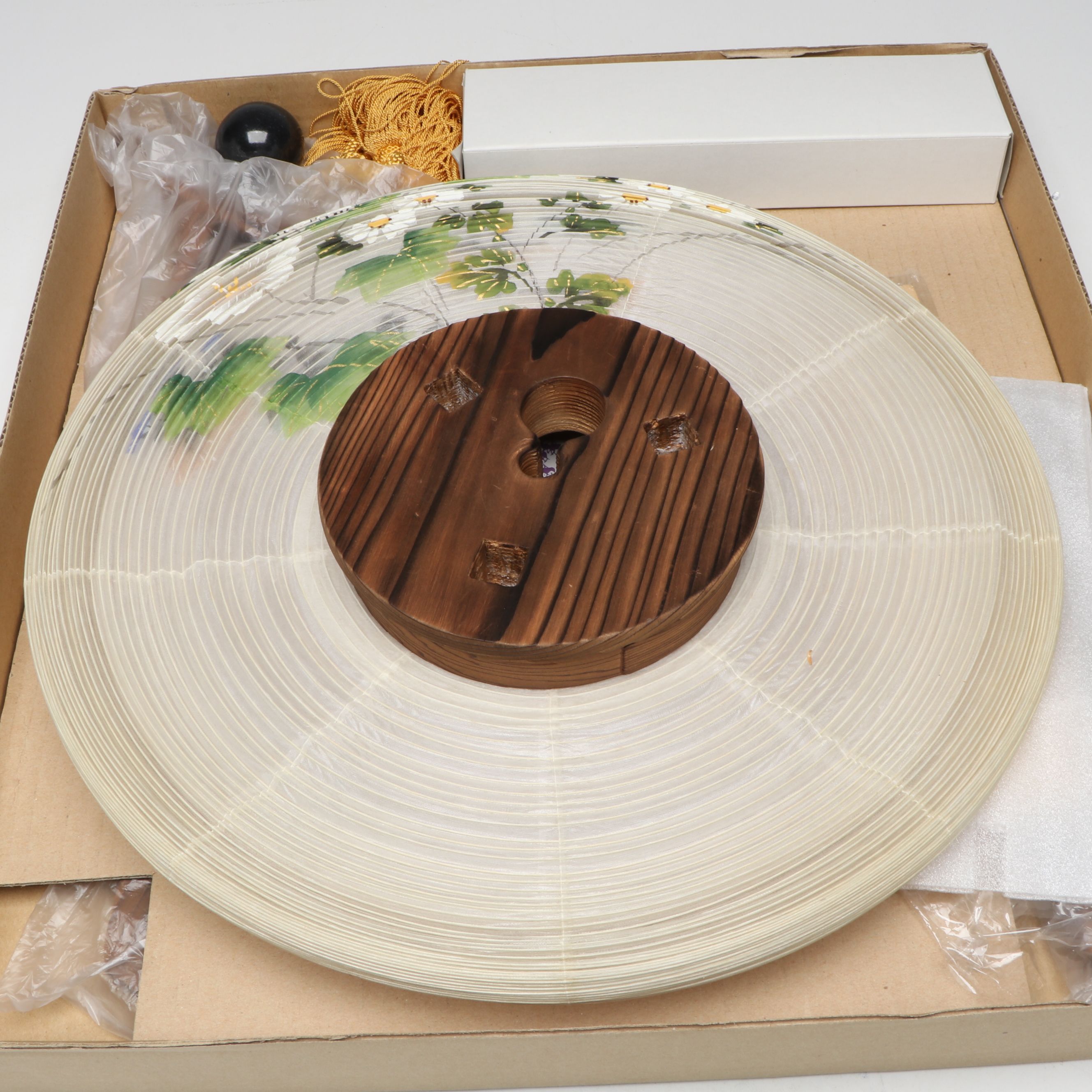 Japanese Ozeki & Co. Gifu Lantern, Other Printed Towel, and Wooden Marionette