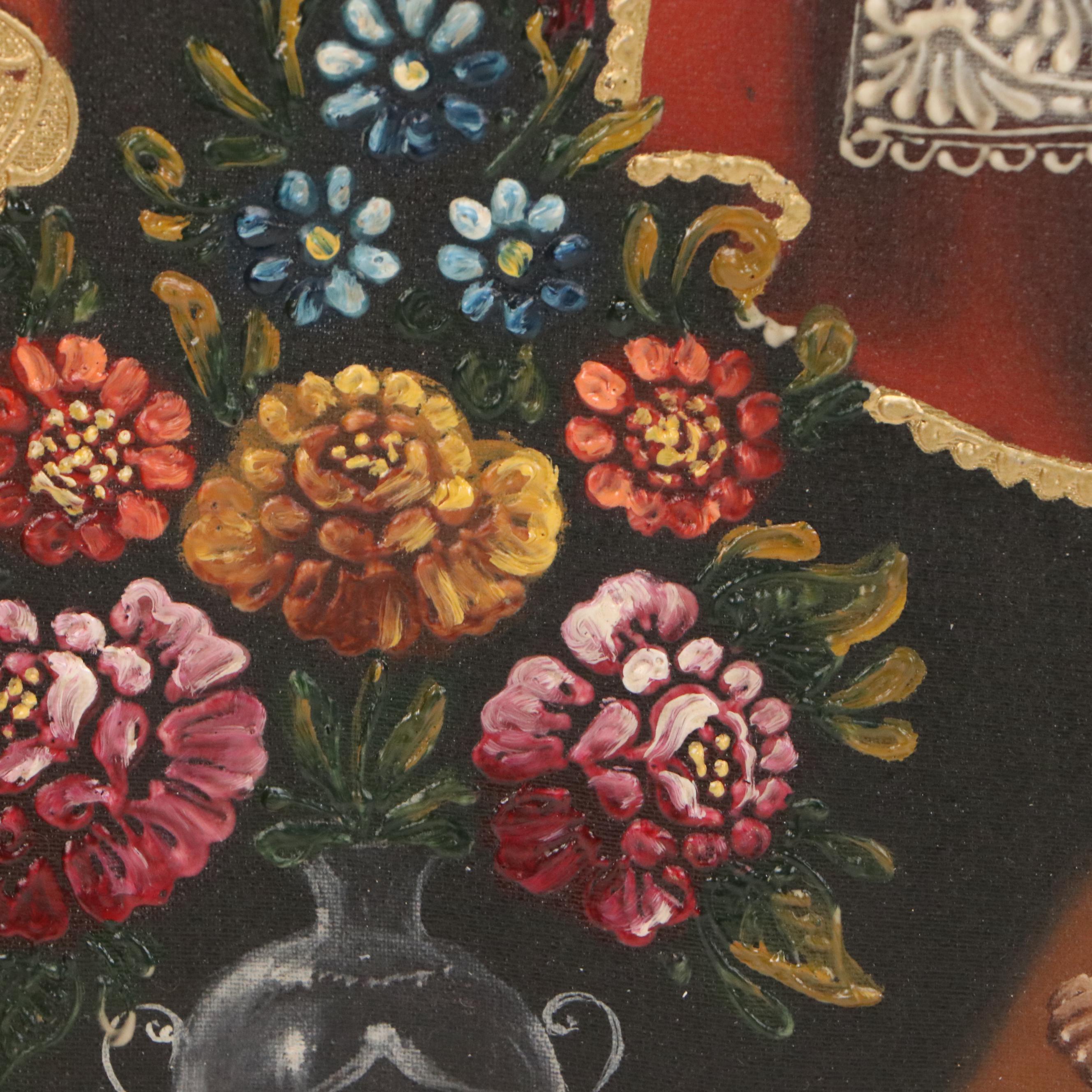 Ernesto Zuñiga Oil Painting "The Inca Child"