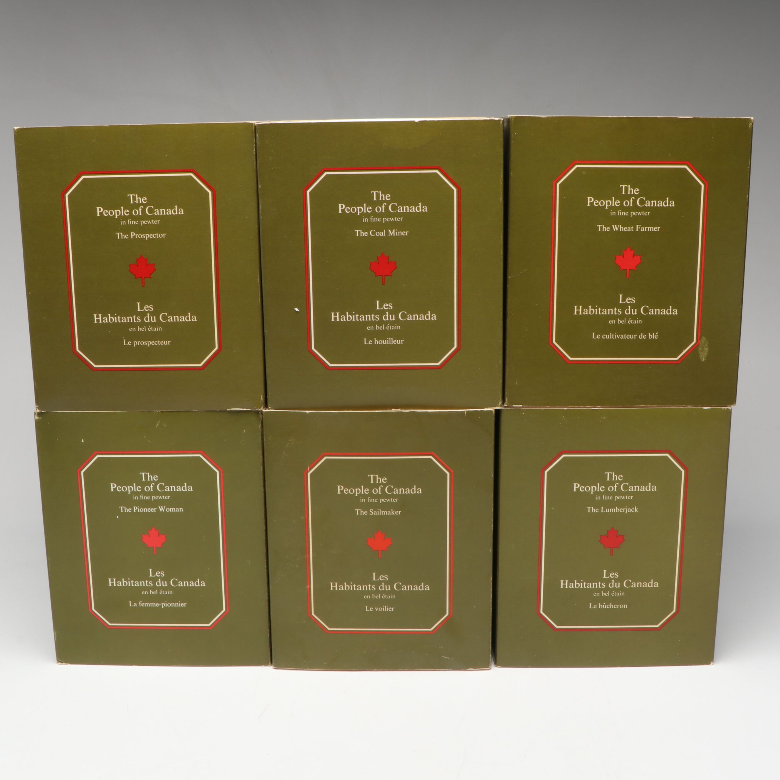 The Franklin Mint "The Prospector", "The Mountie" and Other Pewter Figurines