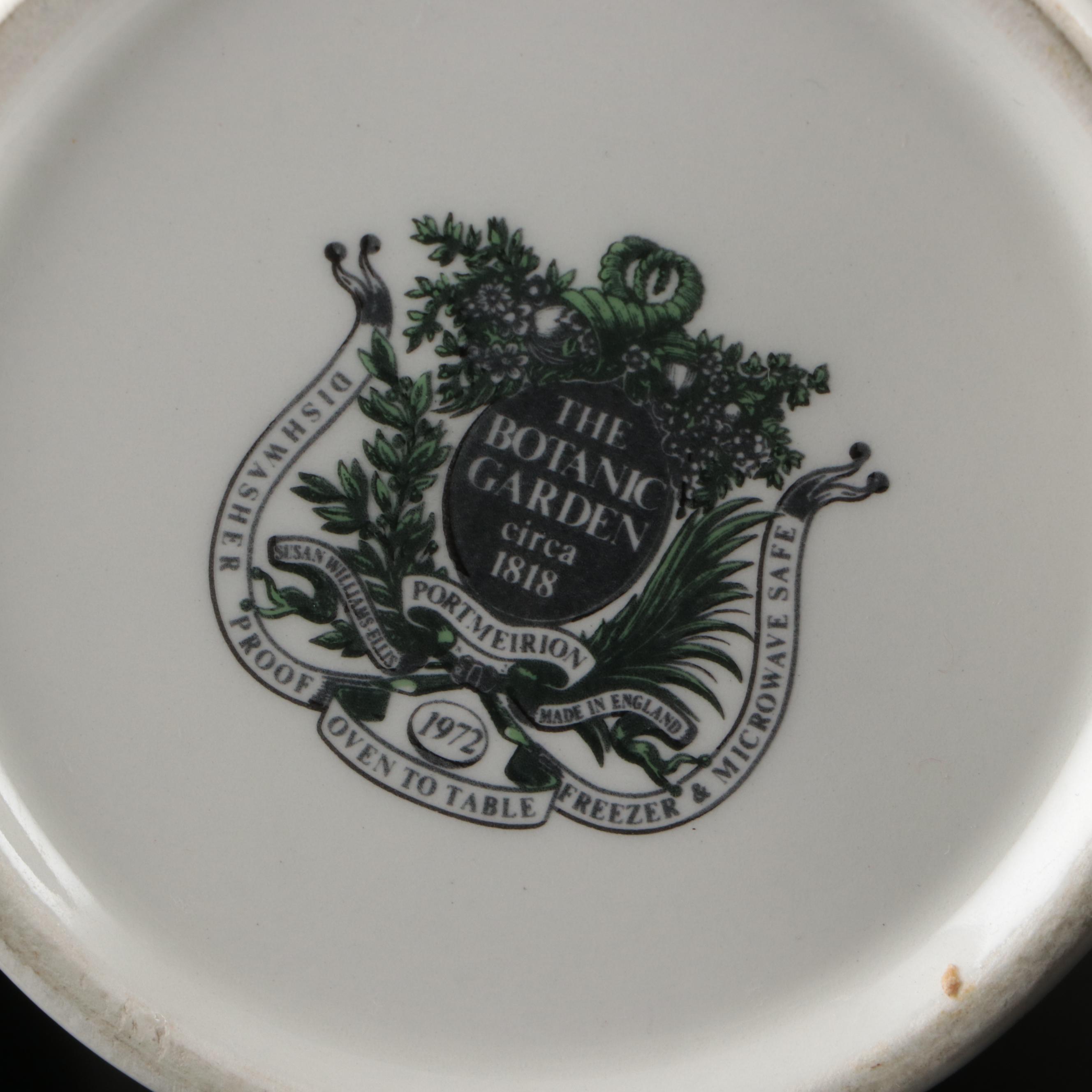 Portmeirion "The Botanic Garden" Metal Tea Kettle with Ceramic Mugs