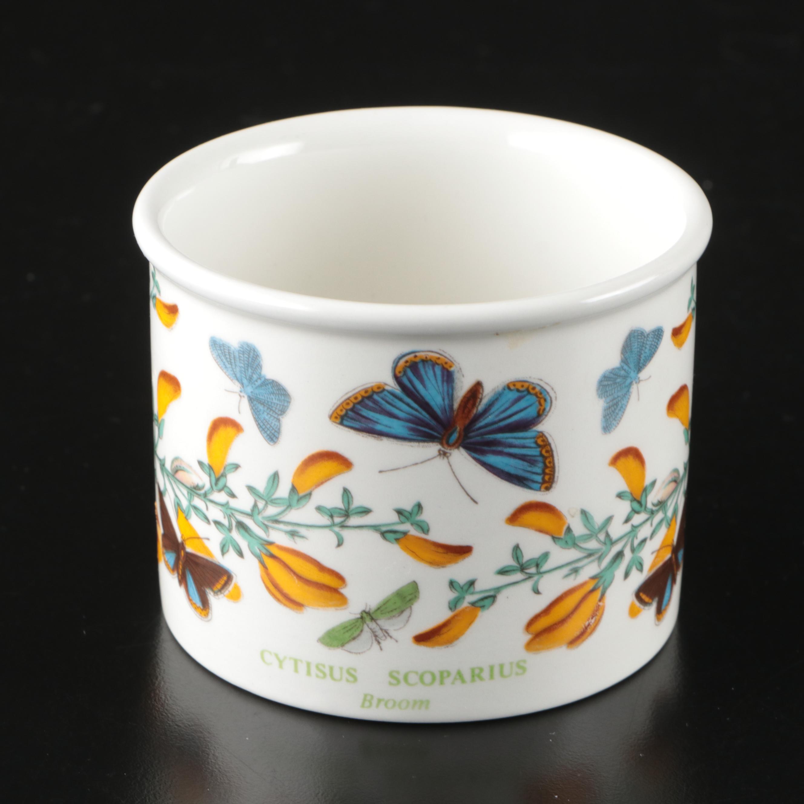 Portmeirion "The Botanic Garden" Metal Tea Kettle with Ceramic Mugs