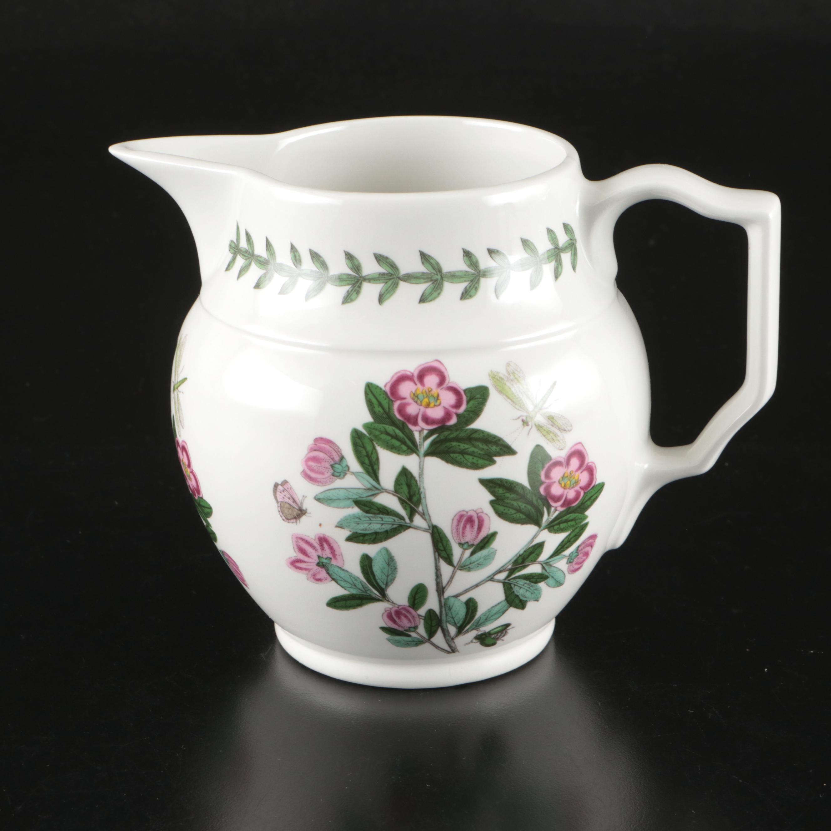 Portmeirion "The Botanic Garden" Metal Tea Kettle with Ceramic Mugs