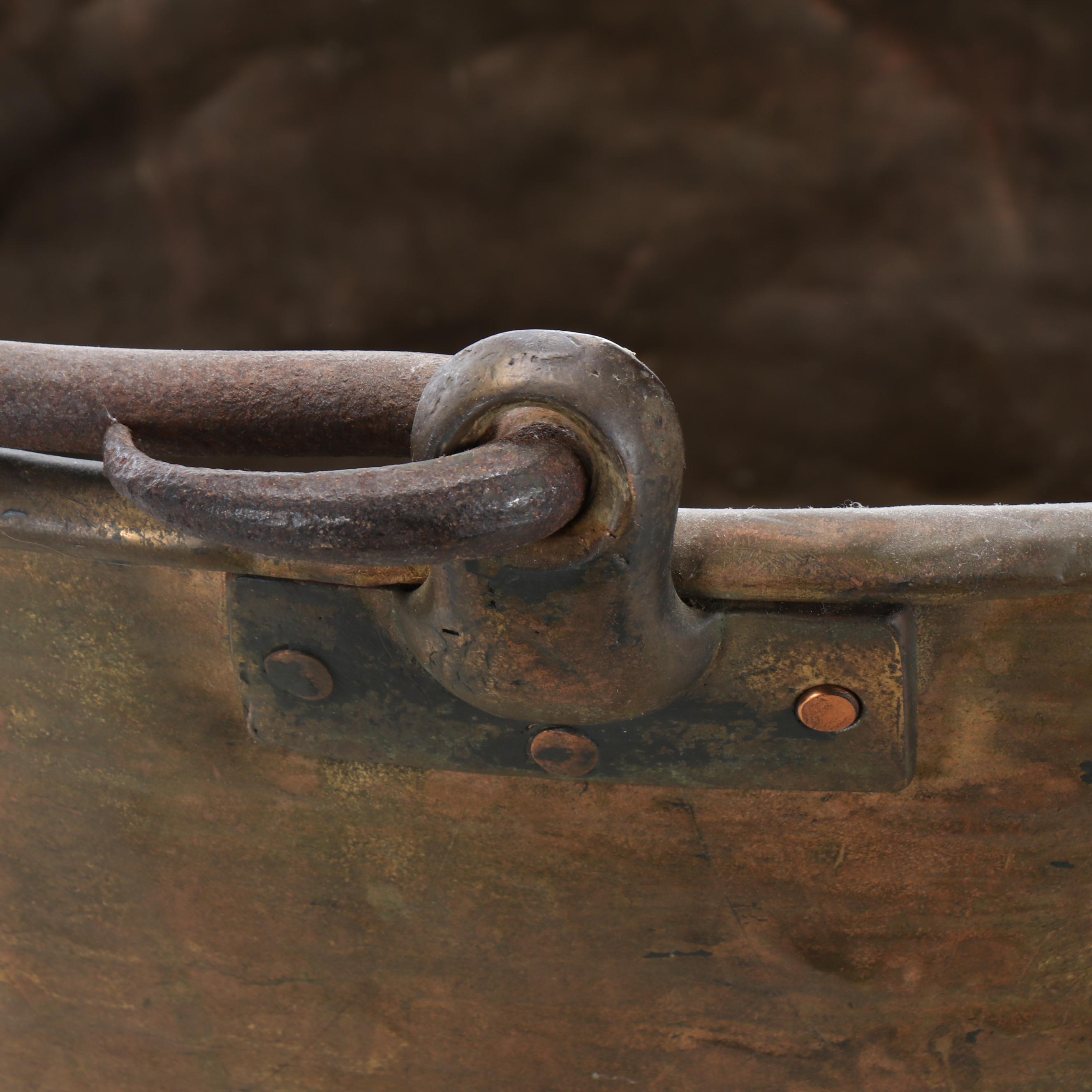 Primitive Brass Hearth Bucket