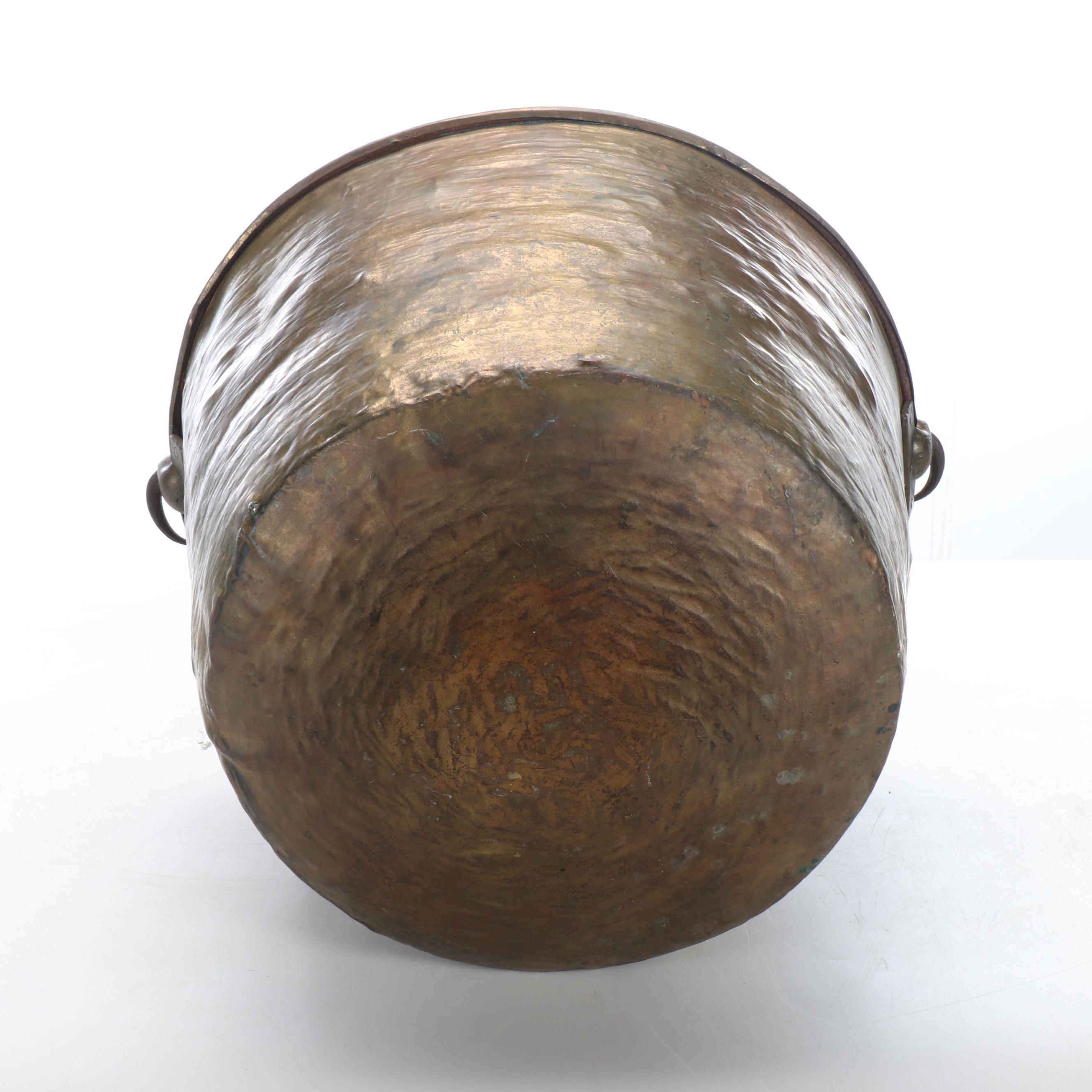 Primitive Brass Hearth Bucket